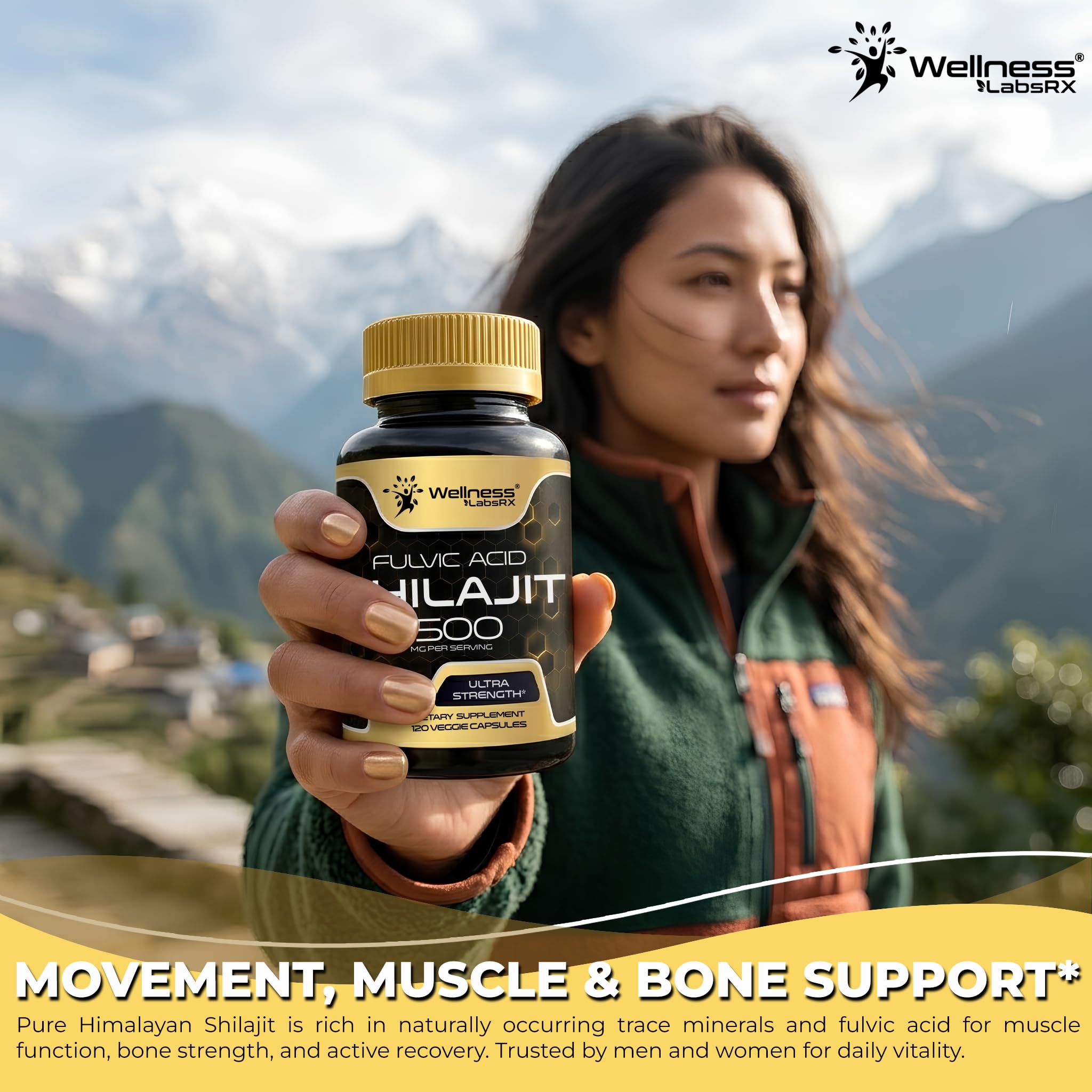 Himalayan Shilajit for Men - Shilajit Extract 1500mg per Serving, Pure Shilajeet for Women with Naturally Occuring Fulvic Acid - Shilajet for Enhanced Energy and Immune Support - 120 Count (Pack of 2)