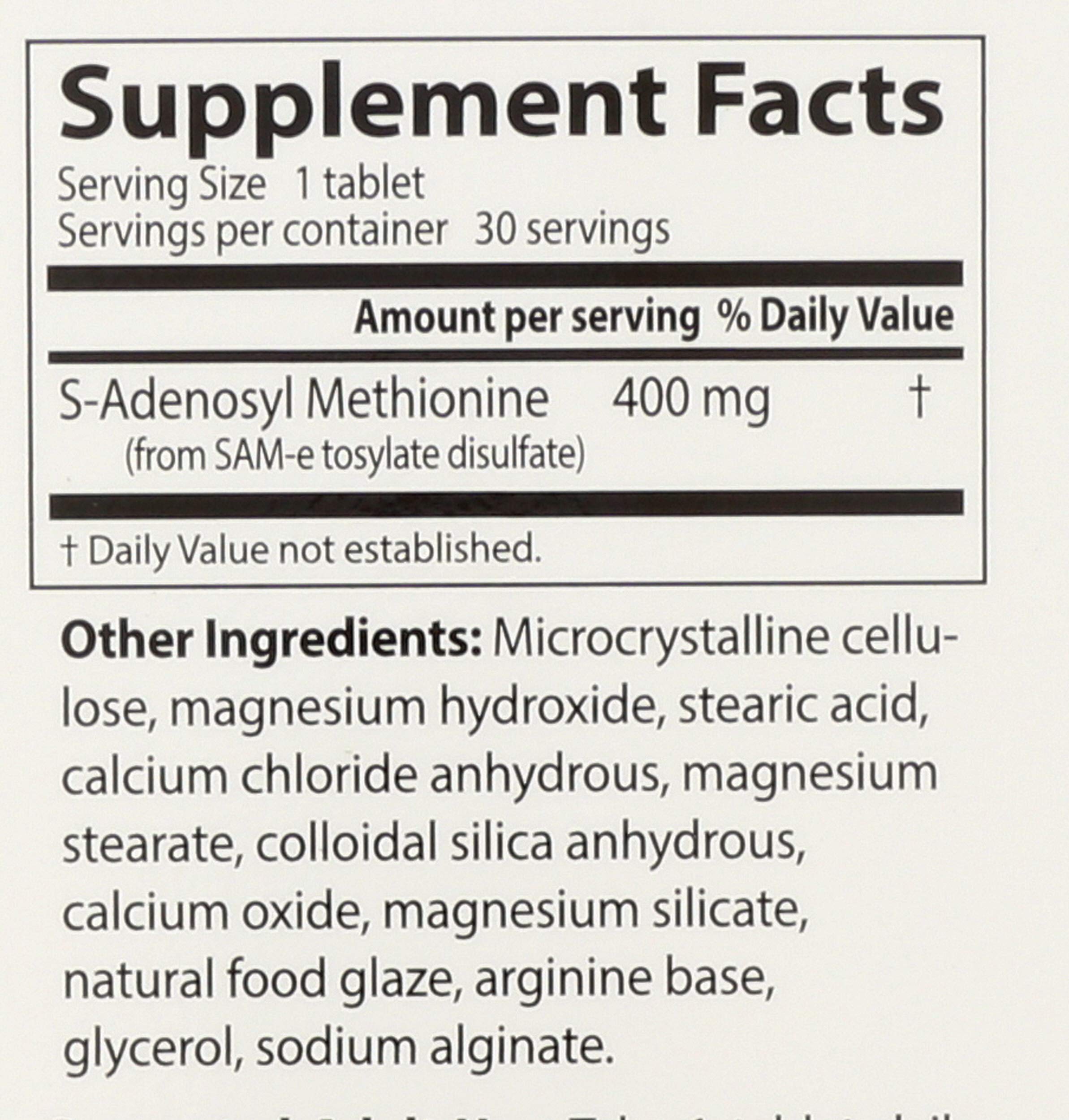 Doctor's Best SAM-e 400 mg, Vegan, Gluten Free, Soy Free, Mood and Joint Support, 60 Enteric Coated Tablets