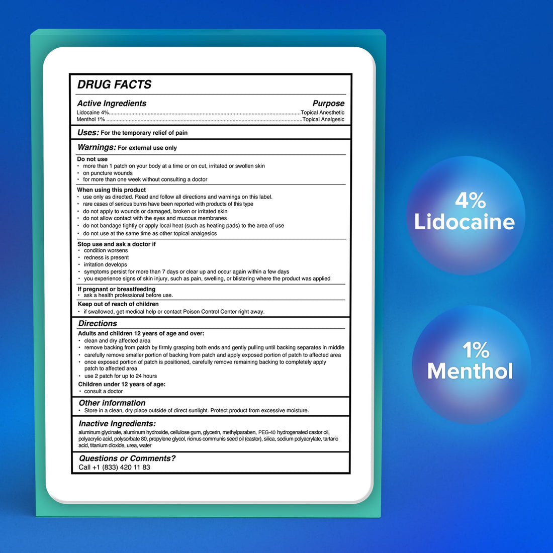 JJ CARE Lidocaine Patches [Pack of 30], 4” x 5.5” Lidocaine 4% Maximum Strength Back Pain Relief Patches for Fast Numbing of Aches, Pains, Back, Neck, Shoulder, Muscle Soreness JJ CAREBuy Supplements Australia