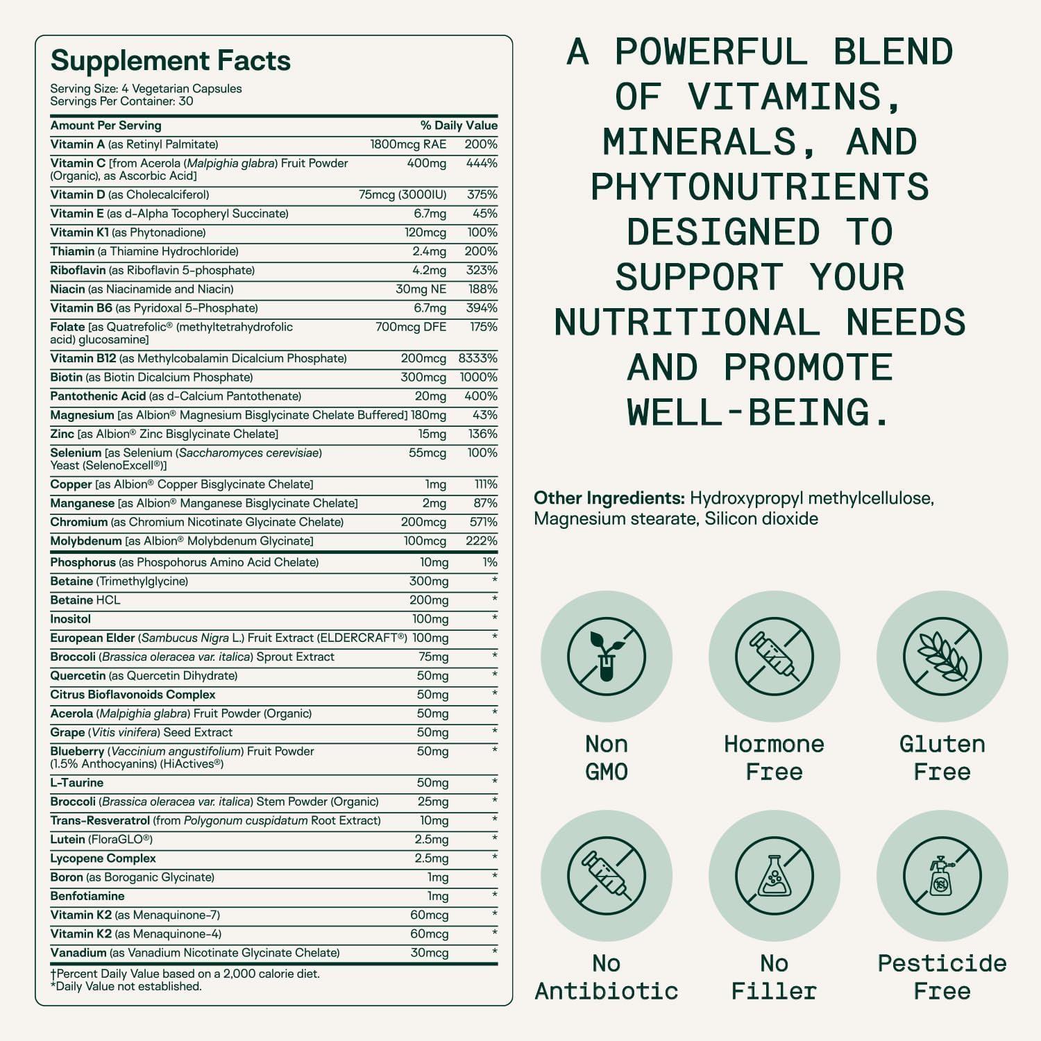Adapt Naturals Foundational Nutrition Bundle – Bio-Avail Multivitamin & Organ Supplement with Grass-Fed Liver, Heart, Kidney & More – 30-Day Supply