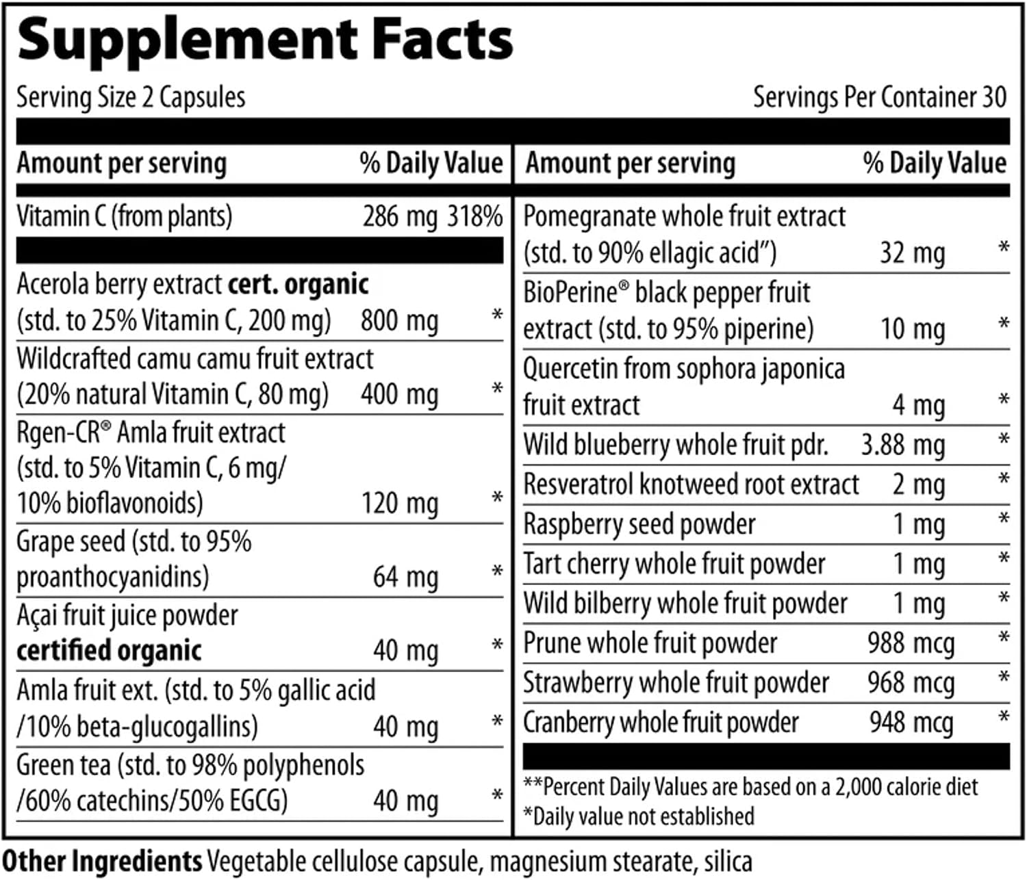 Vibrant Health Super Natural C, 120 Mg/1600 Orac, Capsules, 60-Count
