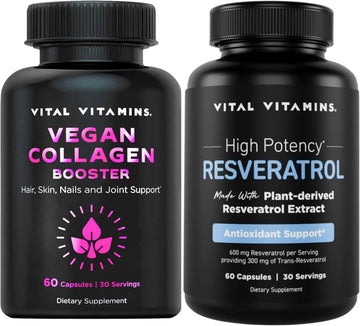 Vital Vitamins Vegan Collagen Booster + Resveratrol Capsules