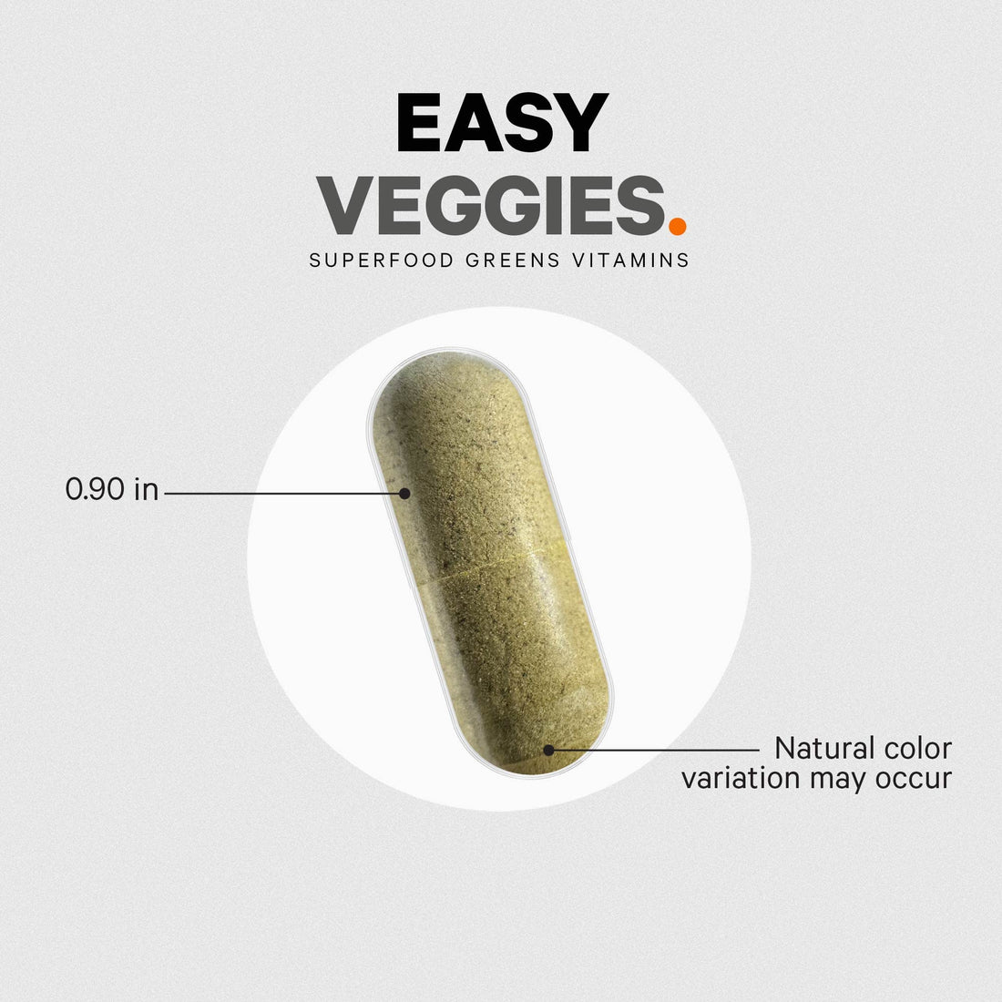 Dietary supplement container labeled 'Easy Veggies Daily Veggie Blend' by Instant Food on a white background.