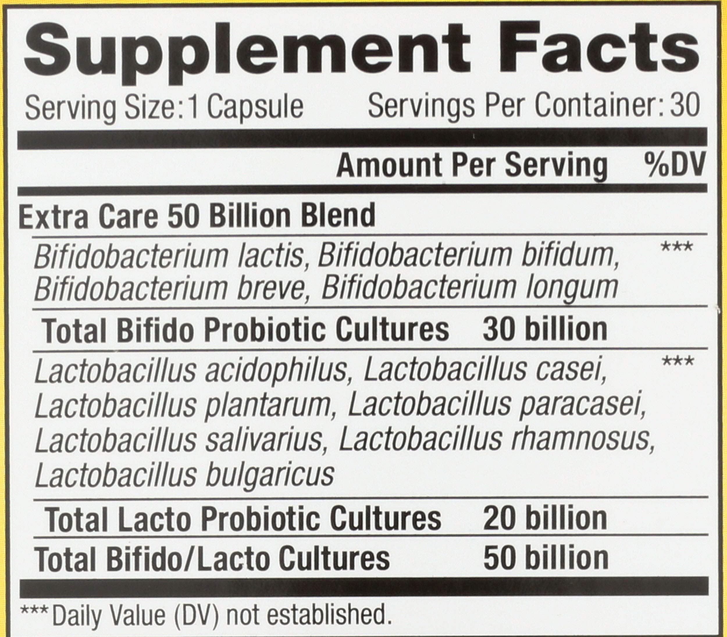 Renew Life Extra Care Digestive Probiotic 50 Billion CFU | 90 Vegetarian Capsules | Supports Digestive, Immune & Respiratory Health | Dairy, Soy and Gluten Free Supplement