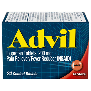 Advil Pain Reliever and Fever Reducer, Ibuprofen 200mg for Pain Relief - 24 Coated Tablets AdvilBuy Supplements Australia
