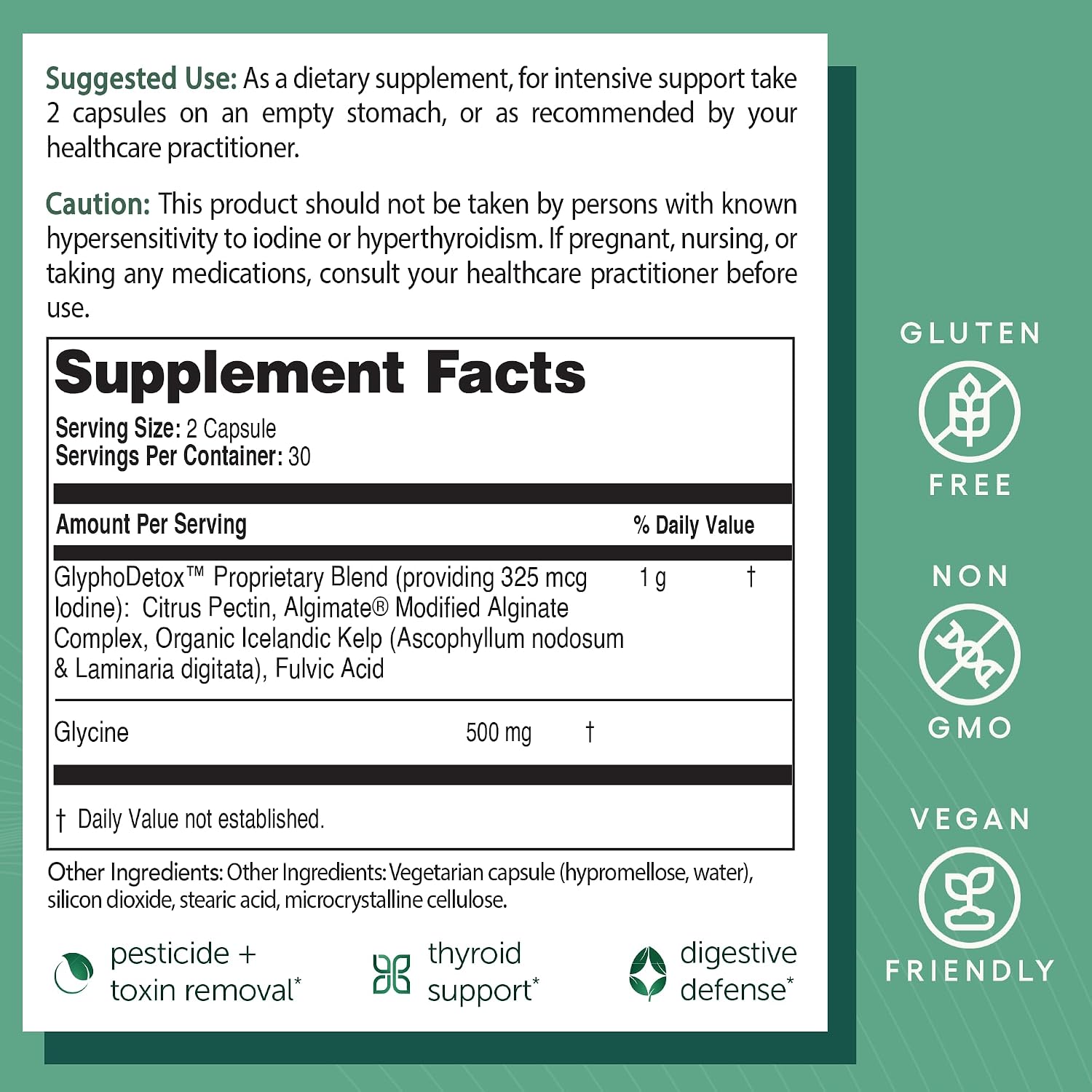 EcoNugenics Detox Rescue Supplement Bundle for Men & Women – PectaSol Modified Citrus Pectin Fiber + 2 GlyphoDetox Bottles — Safely Removes Pesticides & Agricultural Toxins, Offers Total-Body Support