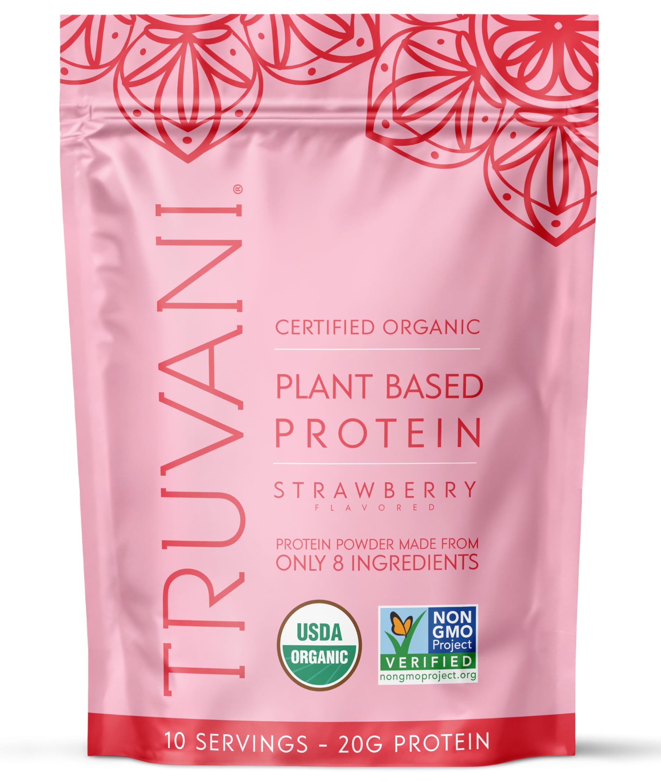 Truvani Organic Plant Based Protein Powder | Vanilla Chai | 10 Servings | Vegan | 20g Pea Protein | Keto | Gluten & Dairy Free | Low Carb | No Added Sugar