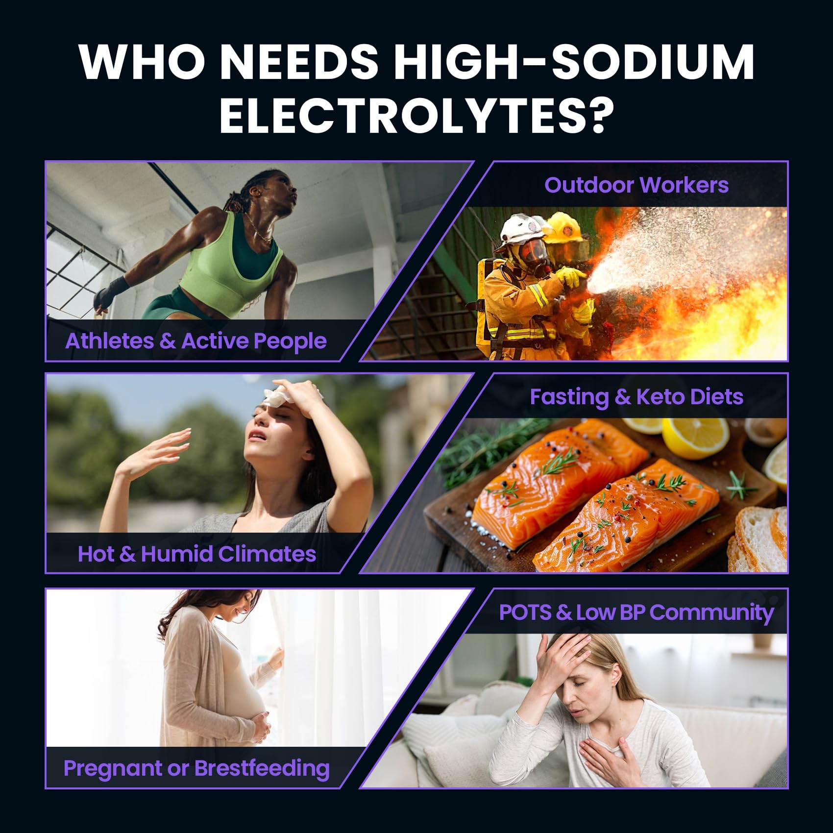 Venture Pal High Sodium Sugar-Free Electrolytes Powder Packets, 16 Sticks | Hydration Packets with Sodium, Potassium & Magnesium, Zero Calories, Keto, Vegan, and Paleo Friendly