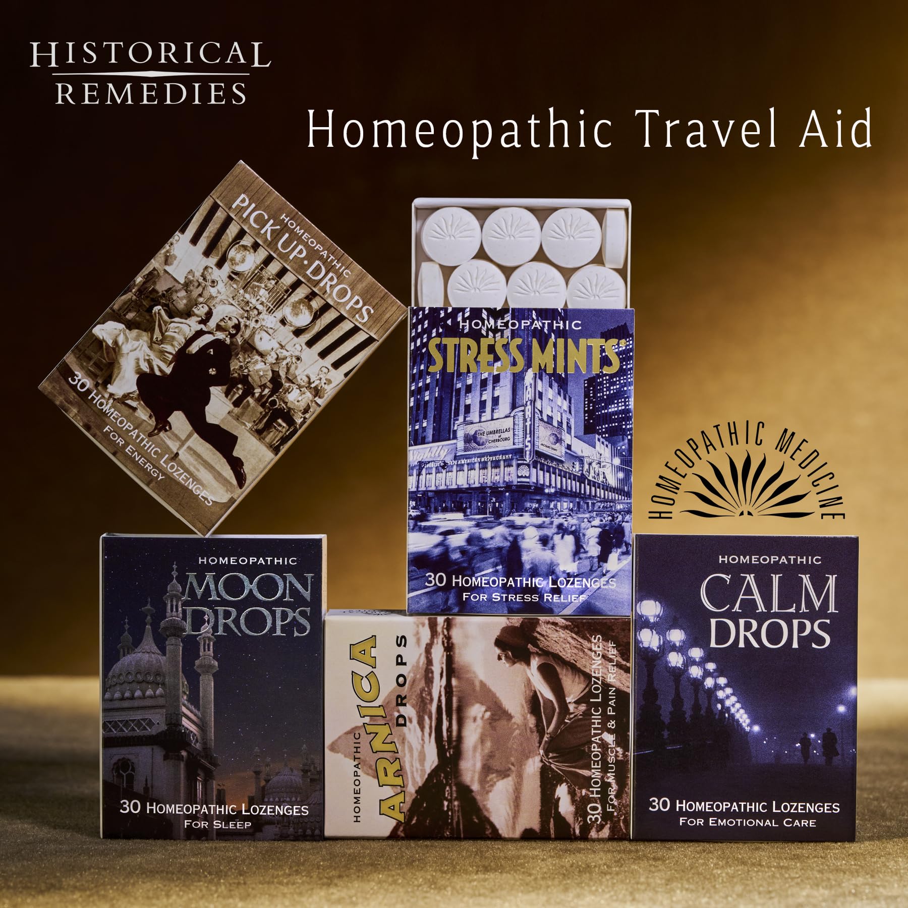 Historical Remedies Stress Mints (1 Pack) | Homeopathic Lozenges to Aid Stress & Digestion, Organic Peppermint Flavor, Vegan & Gluten-Free, Non-Habit Forming