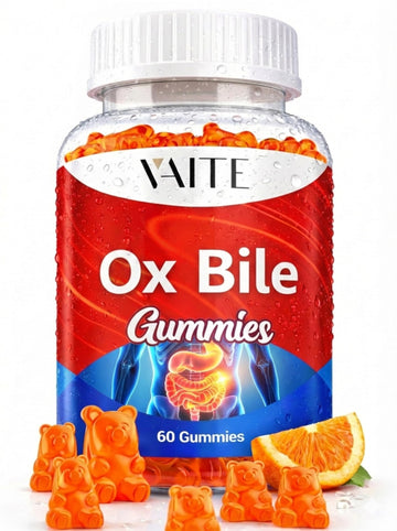 VAITE Ox Bile Gummies – 500mg Digestive Support for Gallbladder & Gut Health – Non-GMO, Sugar-Free Supplement – Helps Nutrient Absorption & Bile Flow – 60 Easy-to-Chew Bile Acid Chewables VAITEBuy Supplements Australia