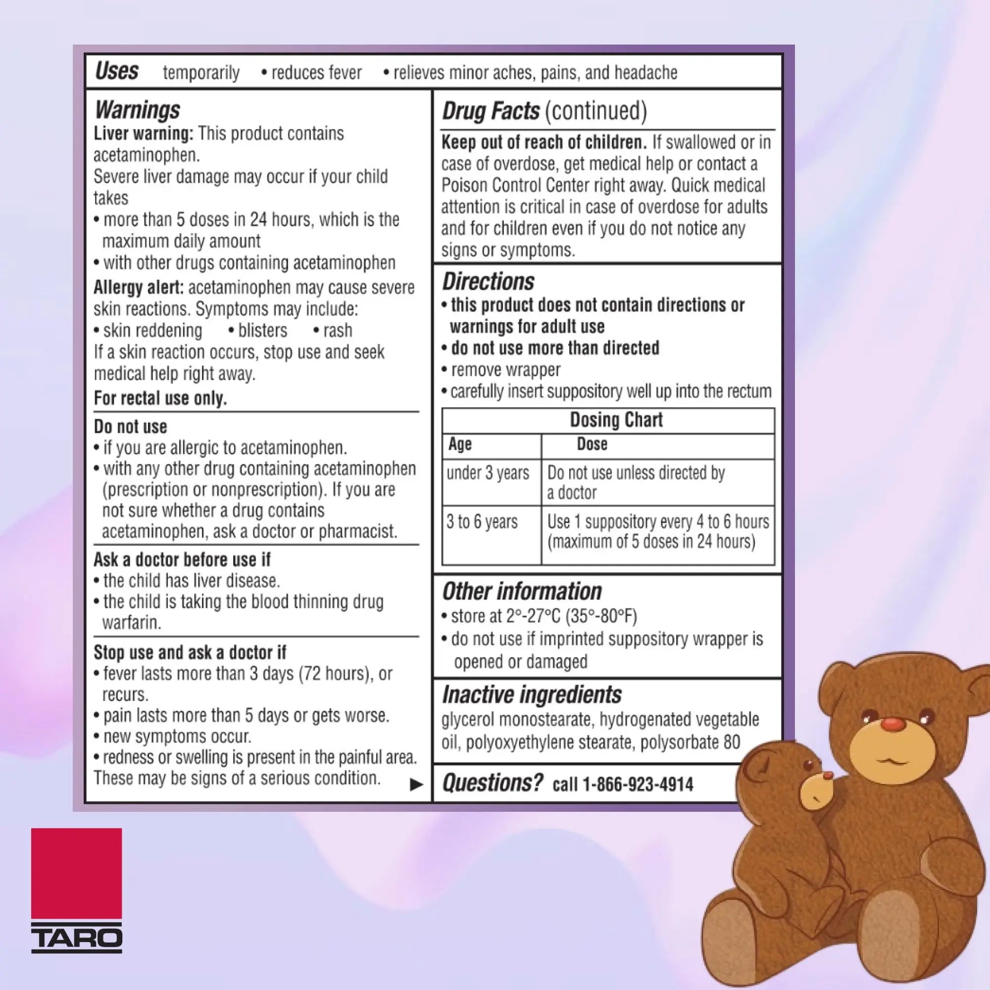 Feverall Infant Acetaminophen Suppositories 6 Rectal Suppositories 120 mg Each Pain Reliever/Fever Reducer. Paraben Free, No Artificial Colors or Other preservatives. Ages 3-6 Years FeverallBuy Supplements Australia