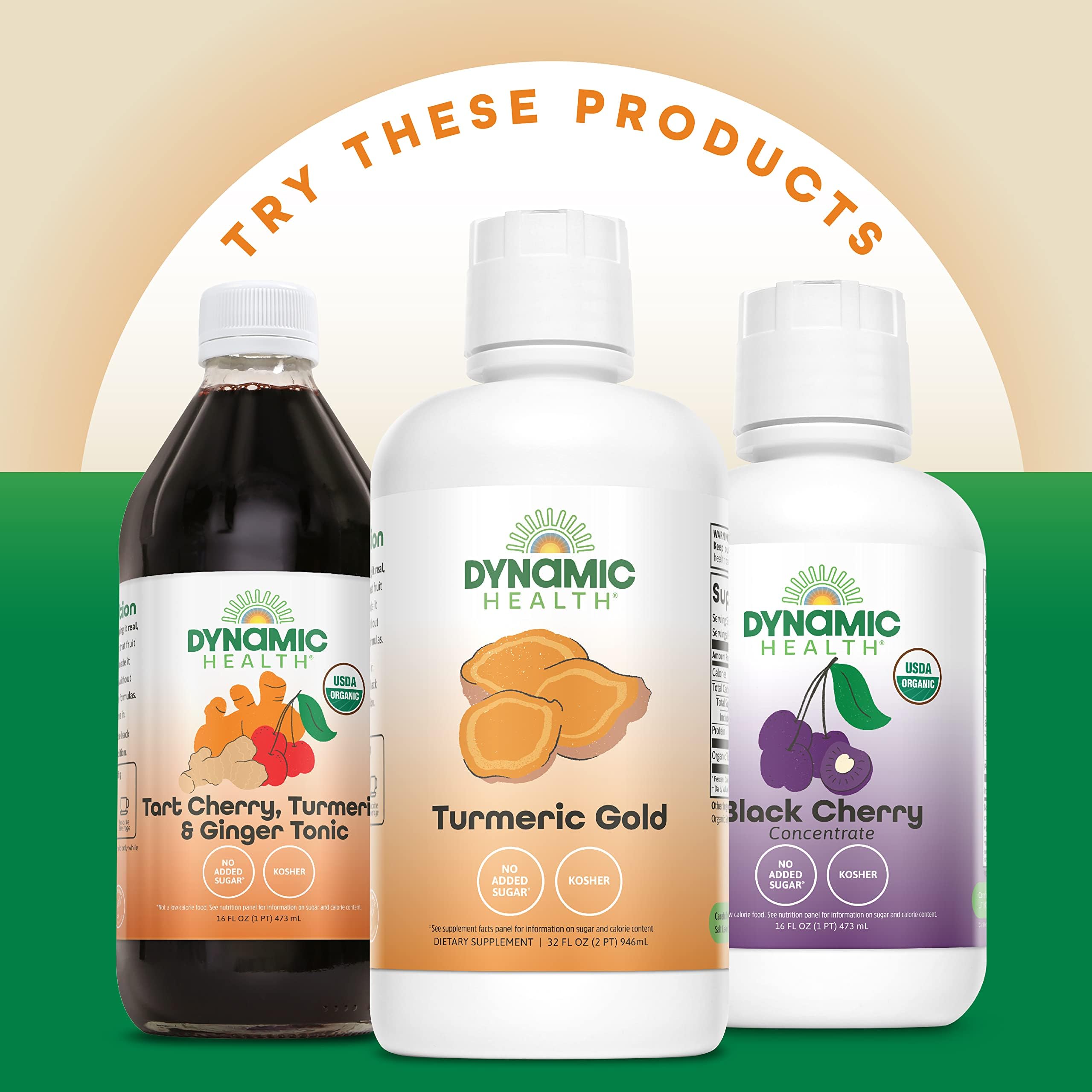 Dynamic Health 100% Pure Black Cherry Juice Concentrate, No Additives, Antioxidant Supplement, Urinary Tract & Joint Support, 16 Fl oz