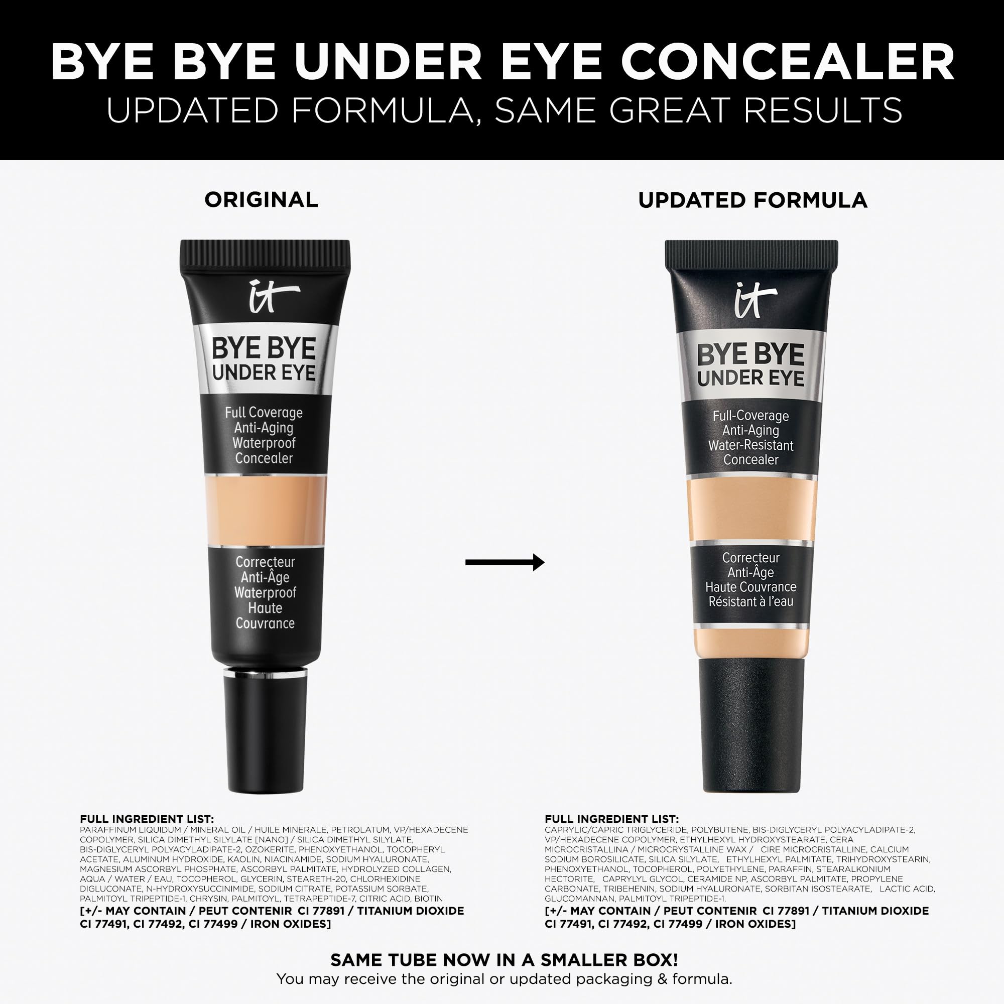 IT Cosmetics Bye Bye Under Eye Concealer (Light Nude) - Water-Resistant, Full Coverage Brightening Concealer For Dark Circles, Fine Lines, Redness & Discoloration, Anti-Aging, 24H Wear - 0.4 fl oz IT CosmeticsBuy Supplements Australia