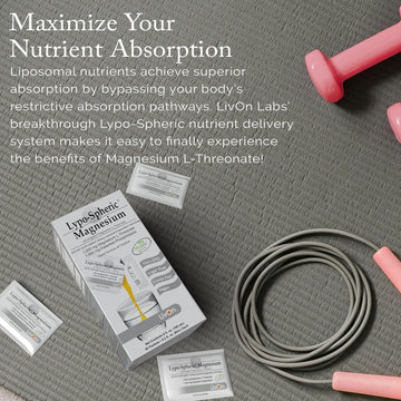 Lypo–Spheric Magnesium L–Threonate – 30 Packets – 1,000 mg Magnesium Per Packet – Liposome Encapsulated for Improved Absorption – Professionally Formulated & 100% Non–GMO