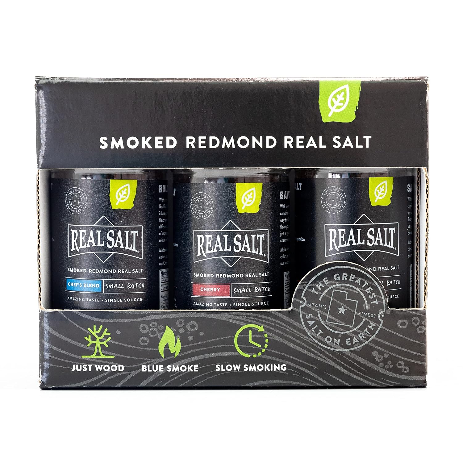 Smoked Redmond Real Salt – Natural Unrefined Gluten Free, Gift Set