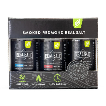 Smoked Redmond Real Salt – Natural Unrefined Gluten Free, Gift Set