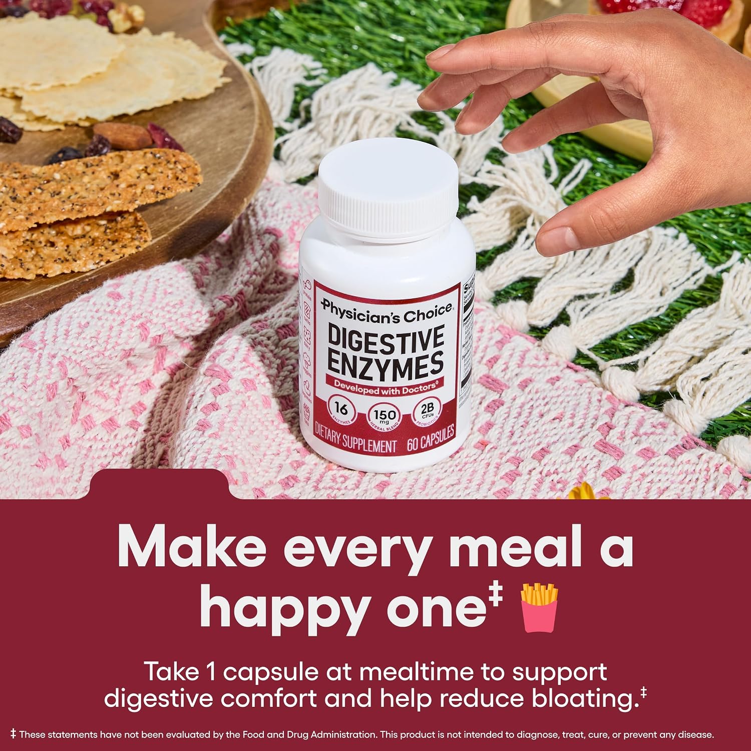 Physician's CHOICE - Optimal Gut Health Bundle: 60 Billion Probiotics + Digestive Enzyme 90ct for Digestive Comfort and Immune Support