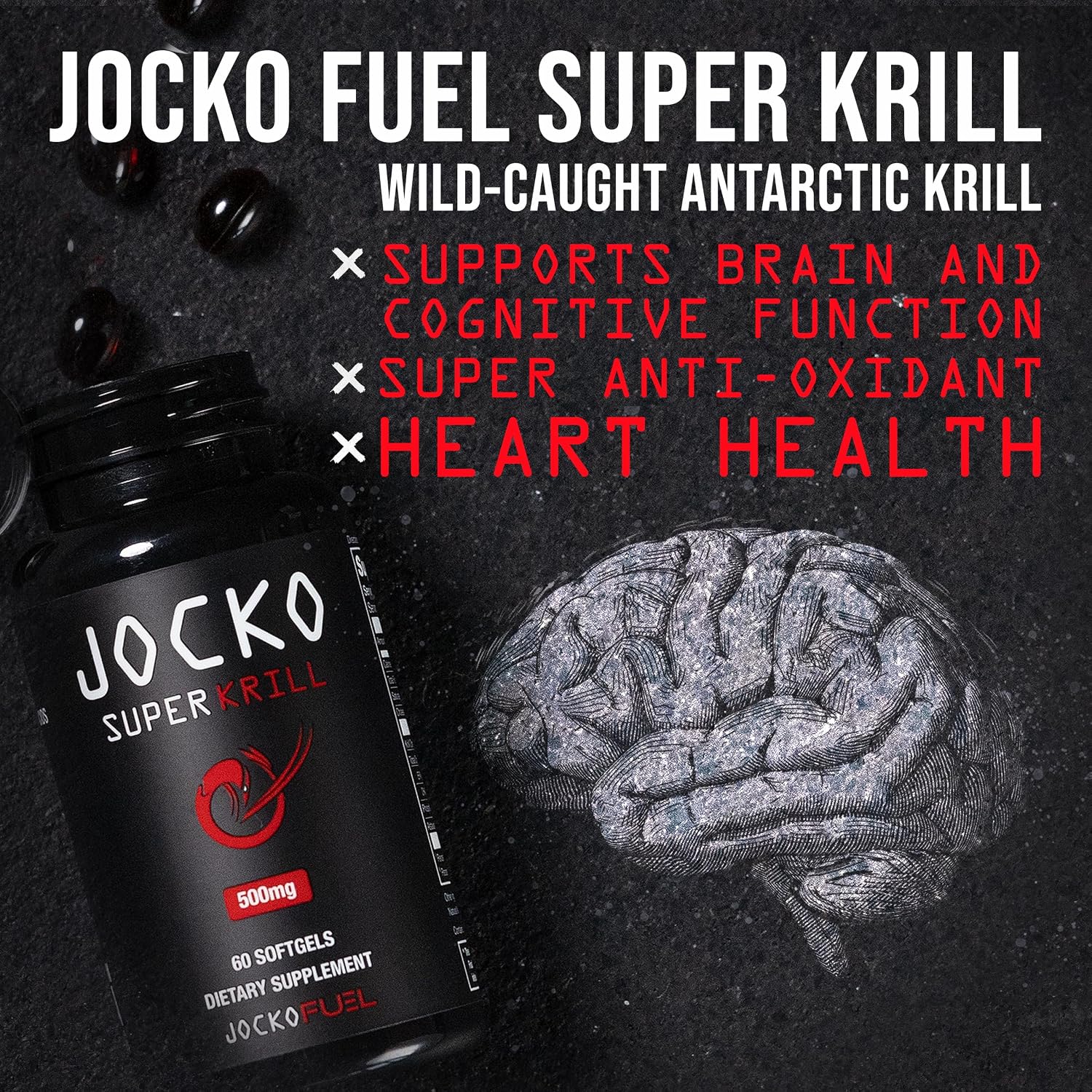 Jocko Fuel Cold War and Omega 3 Krill Oil Supplement Bundle