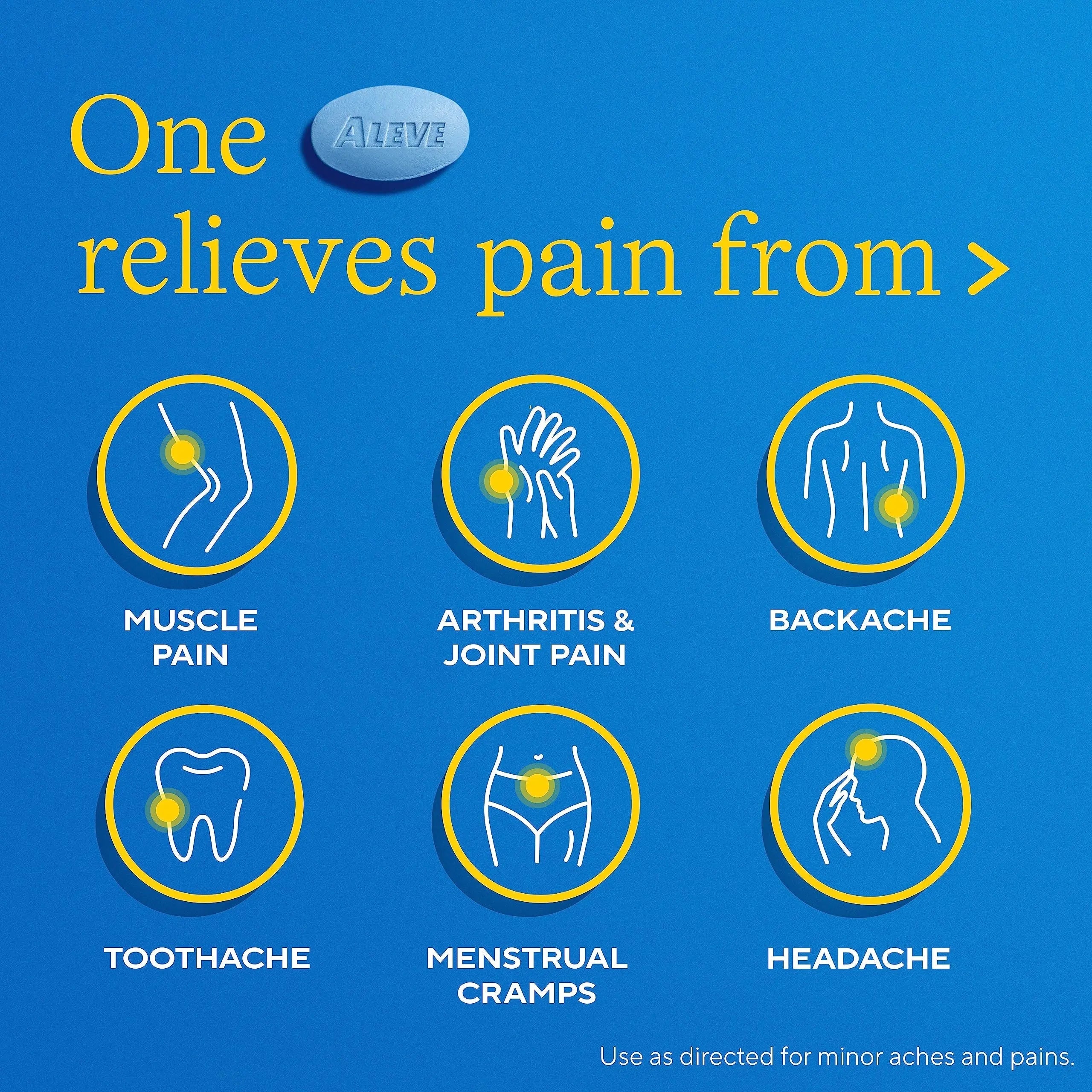 Aleve Pain Reliever & Fever Reducer Naproxen Sodium Caplets, Body Pain Relief, 270 Count AleveBuy Supplements Australia
