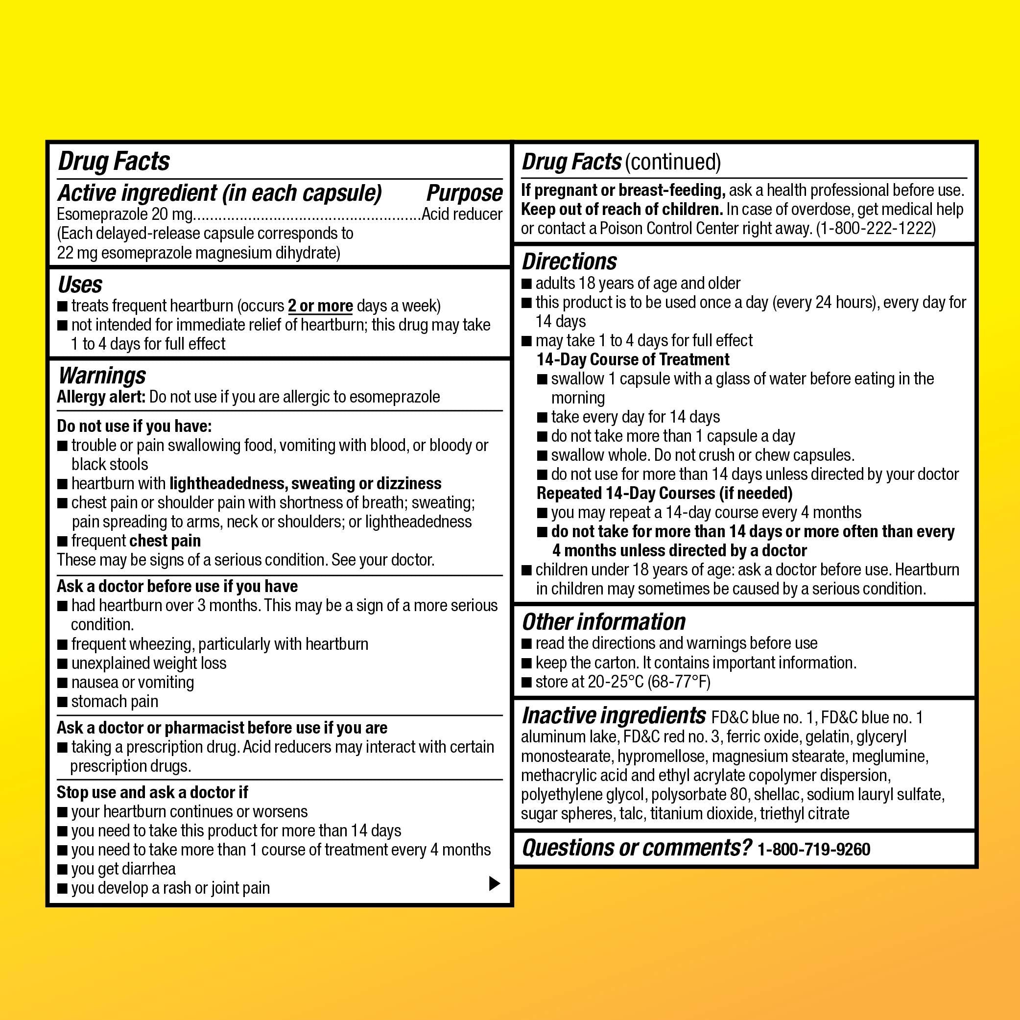 Amazon Basic Care Esomeprazole Magnesium Delayed-Release Mini Capsules, 20 mg, Acid Reducer, 24 Hour Heartburn Medicine, 42 Count Amazon Basic Care buy supplements Au