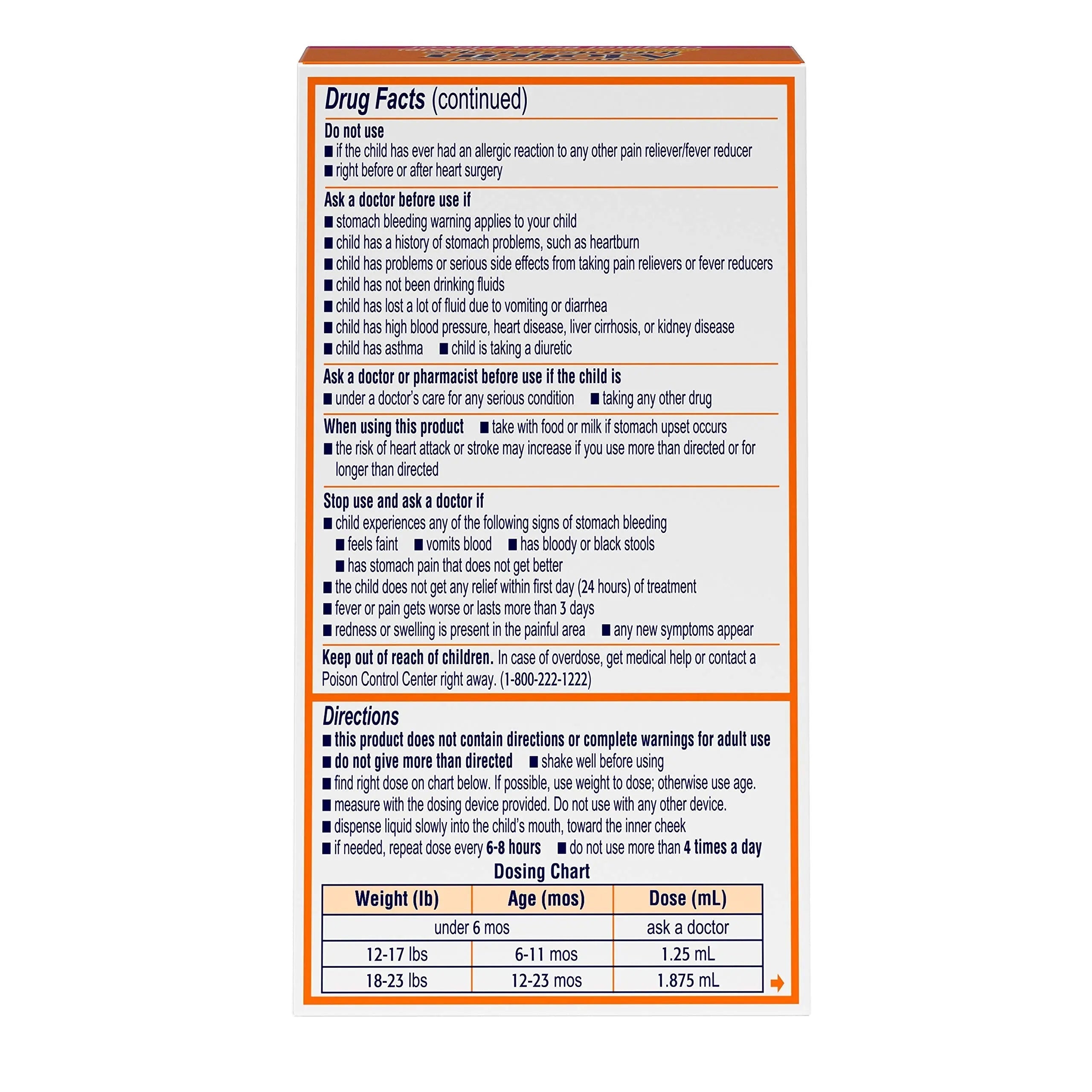 Concentrated Motrin Aspirin, 0.5 Fluid Ounce MotrinBuy Supplements Australia