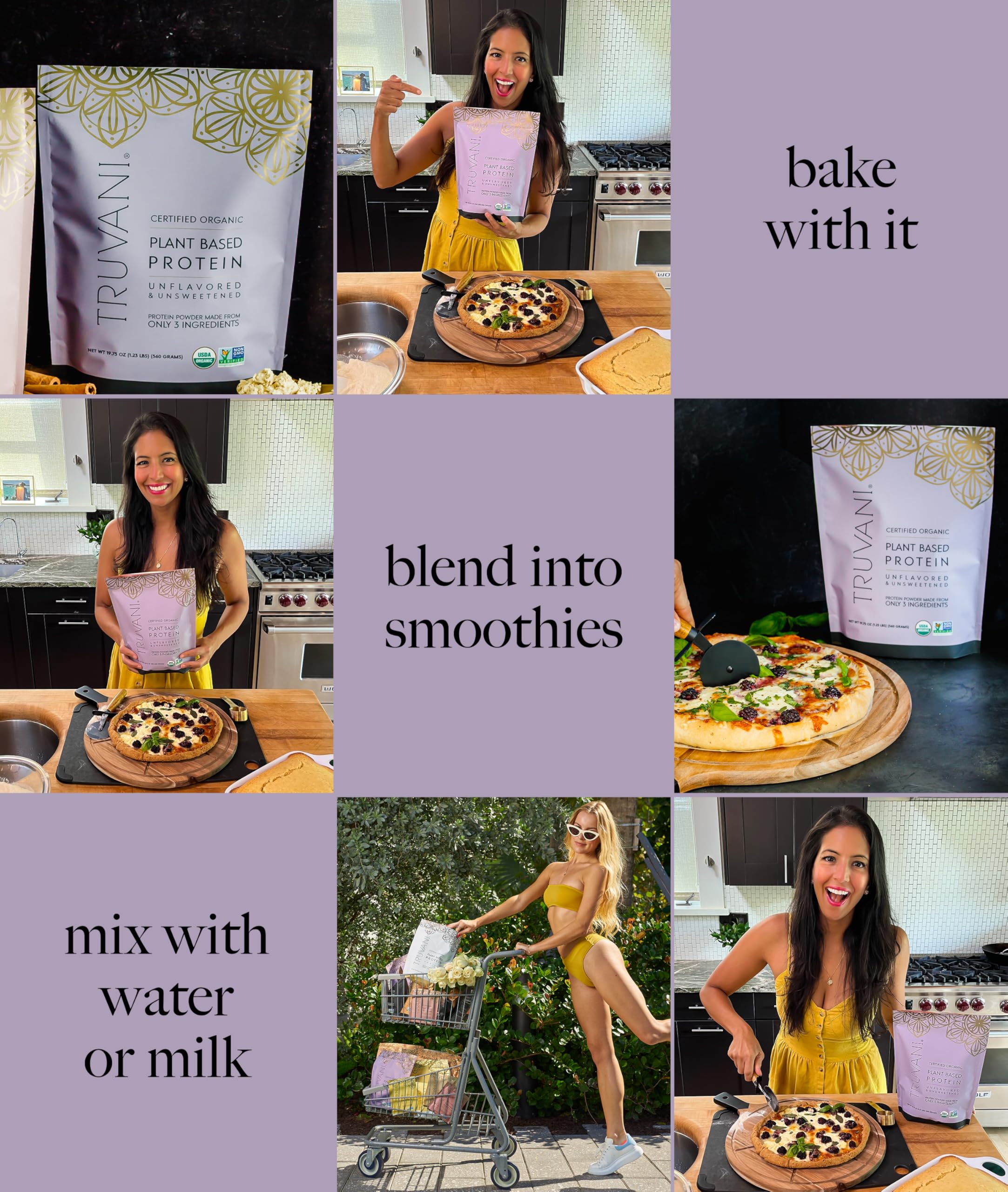Truvani Organic Plant Based Protein Powder | Vanilla Chai | 10 Servings | Vegan | 20g Pea Protein | Keto | Gluten & Dairy Free | Low Carb | No Added Sugar