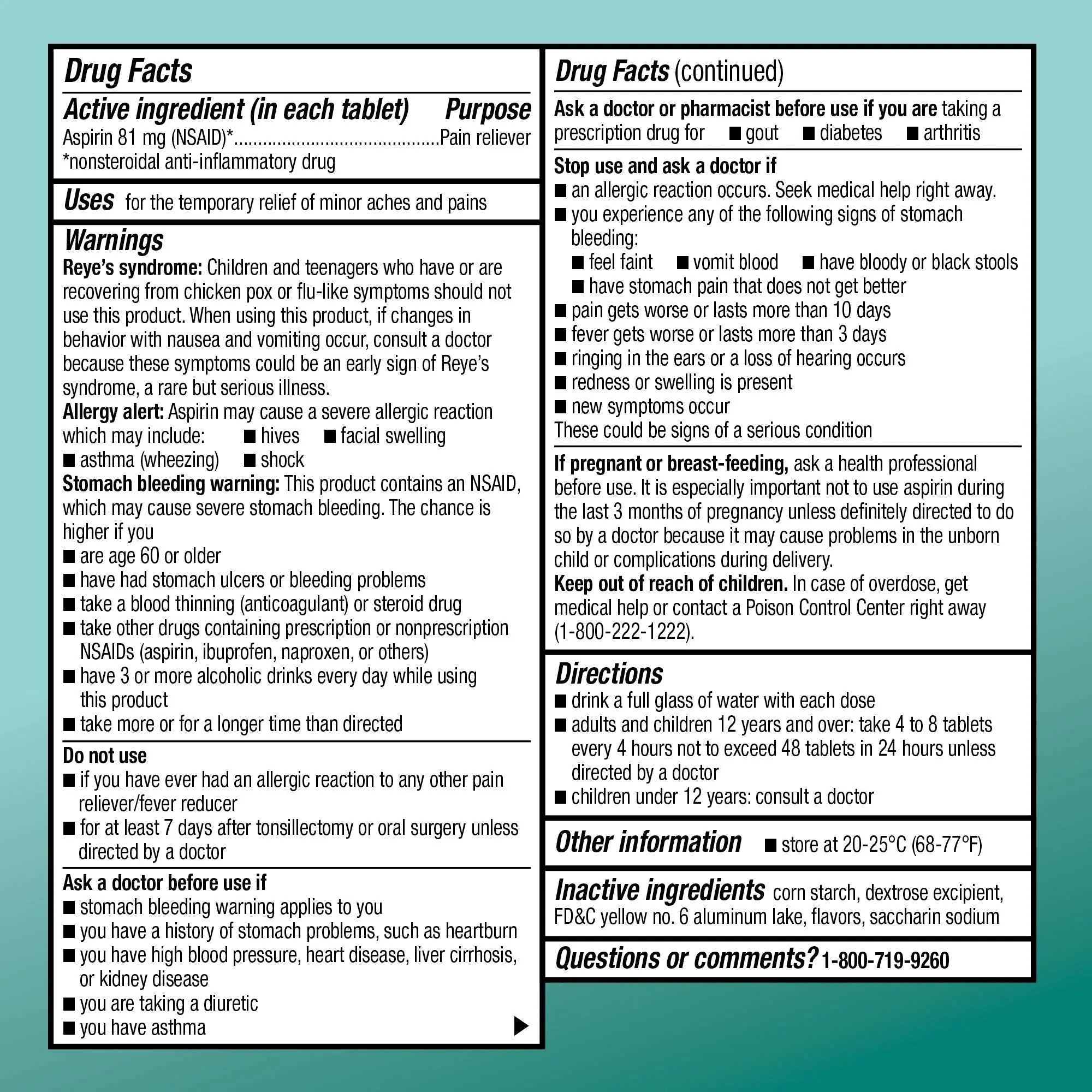 Amazon Basic Care Low Dose Aspirin 81 mg Chewable Tablets, Pain Reliever for Minor Aches, Orange Flavor, 36 Count Amazon Basic CareBuy Supplements Australia