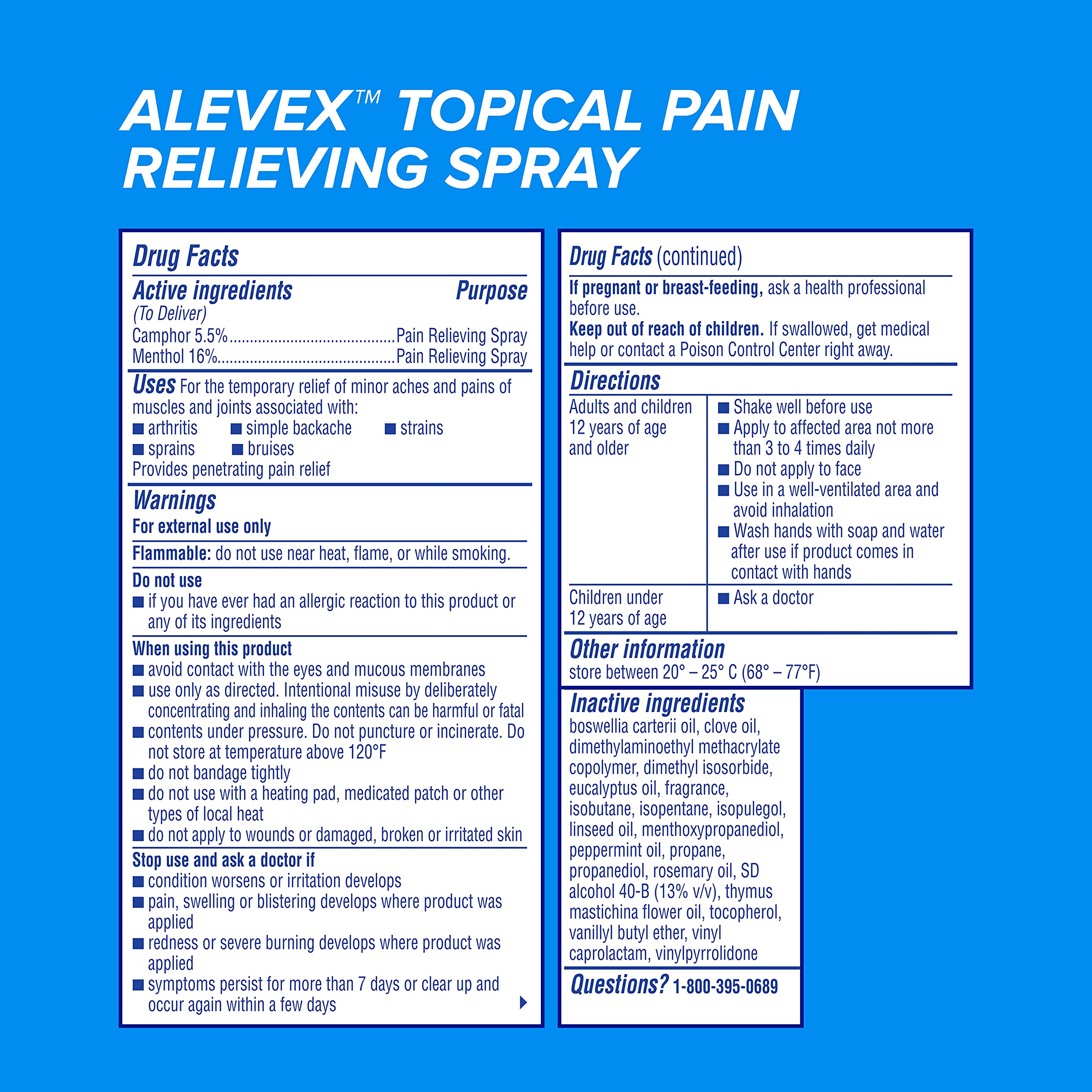 AleveX Pain Relieving Spray, Fast Acting & Fast Drying for Targeted Pain Relief, 3.2 oz Spray AleveBuy Supplements Australia