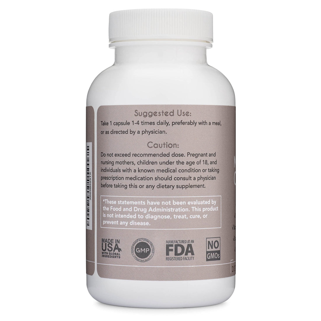 Supplement bottle labeled 'Magnesium Complex' by 'lifted naturals' on a white background