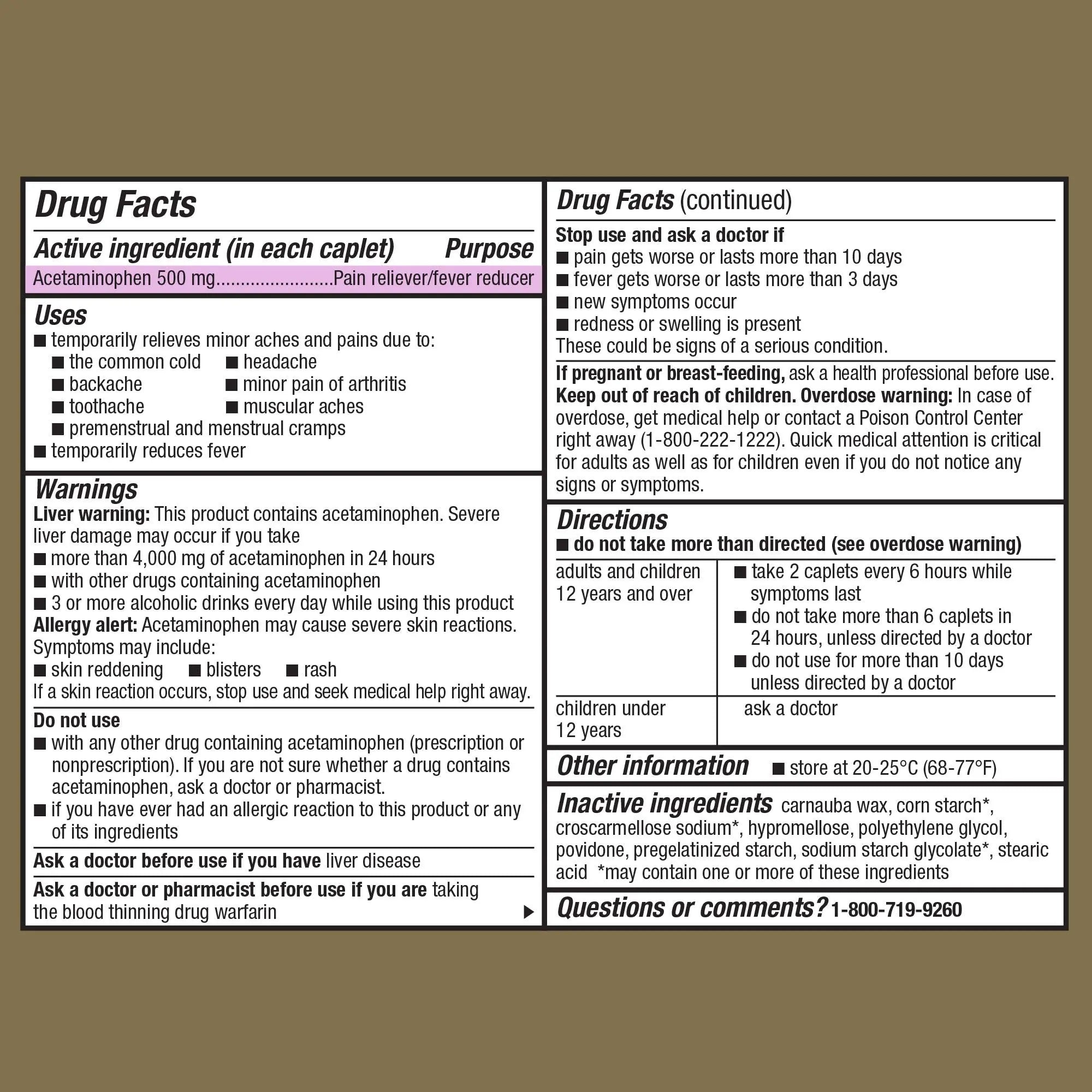 GoodSense Extra Strength Acetaminophen Caplets 500 mg, Pain Reliever and Fever Reducer, Easy Open Cap, 100 Count GoodSenseBuy Supplements Australia