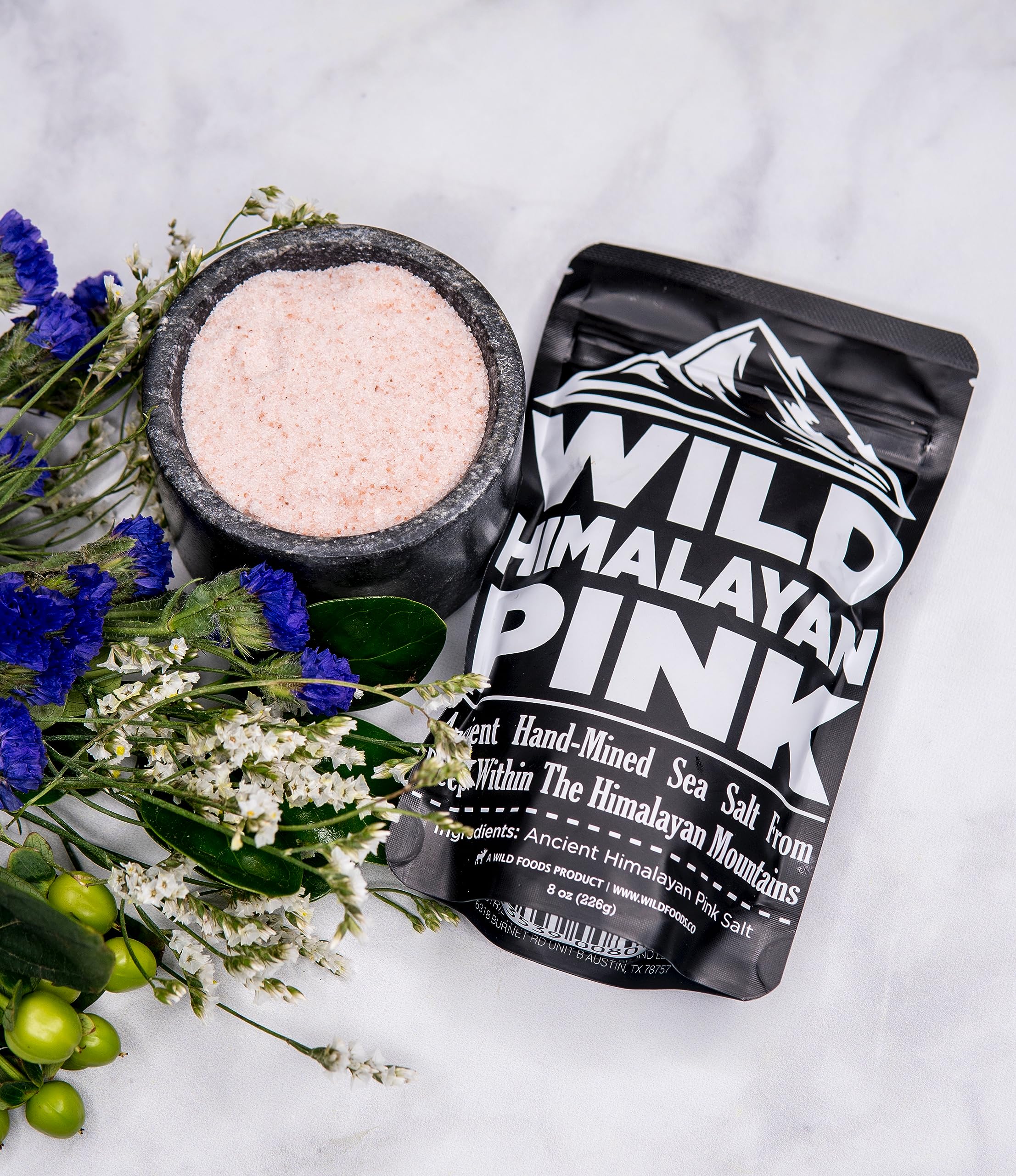 Wild Foods Pink Himalayan Salt, Fine Ground for Table and Cooking, 16 oz | 100% Real, Pure, Unrefined | Pink Himalayan Sea Salt with 80+ Minerals & Electrolytes, Small Batch, Ethically Sourced