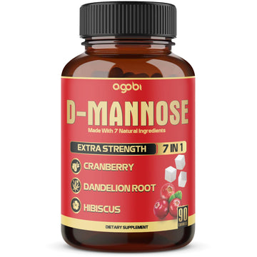 agobi D-Mannose Capsules - 7 Herbs with Cranberry, Dandelion, Hibiscus and More - Support Flush Impurities and Urinary Tract Health - 90 Vegan Capsules 3-Month Supply - PrimeBioHealth - canada supplements