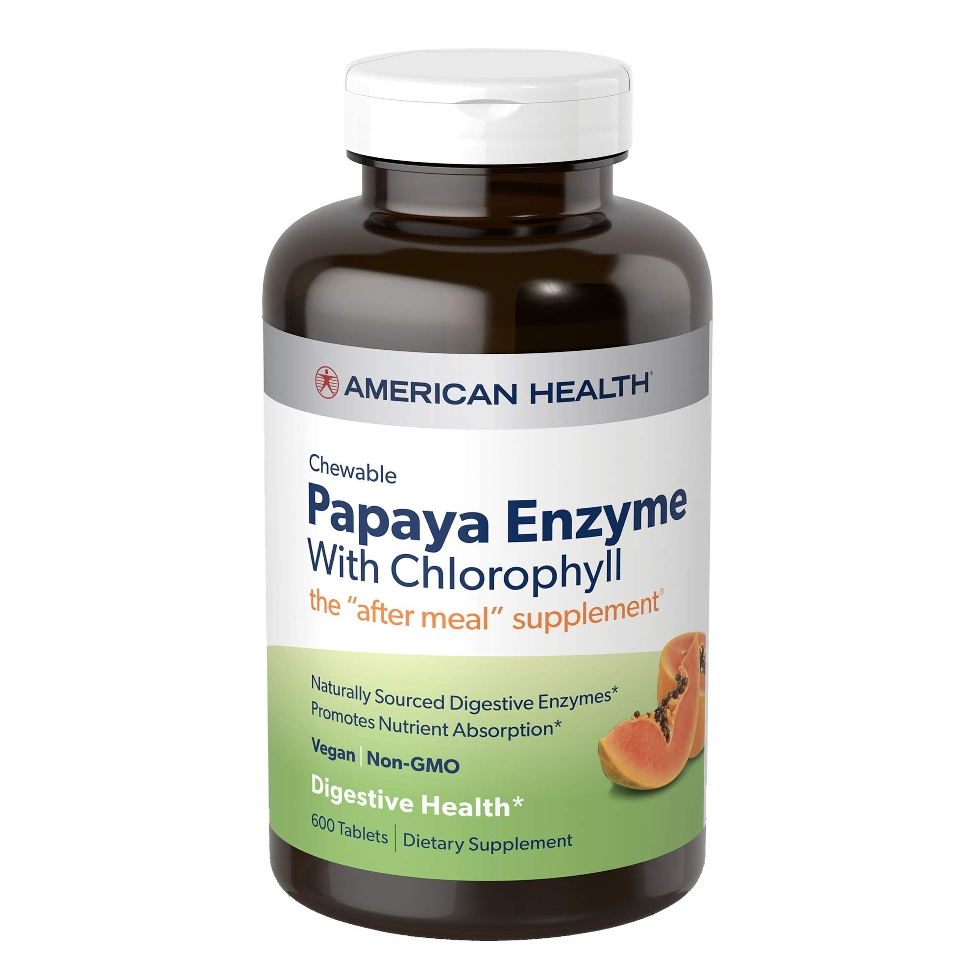 American Health Chewable Papaya Enzyme with Chlorophyll 600 Chwbls - PrimeBioHealth - canada supplements