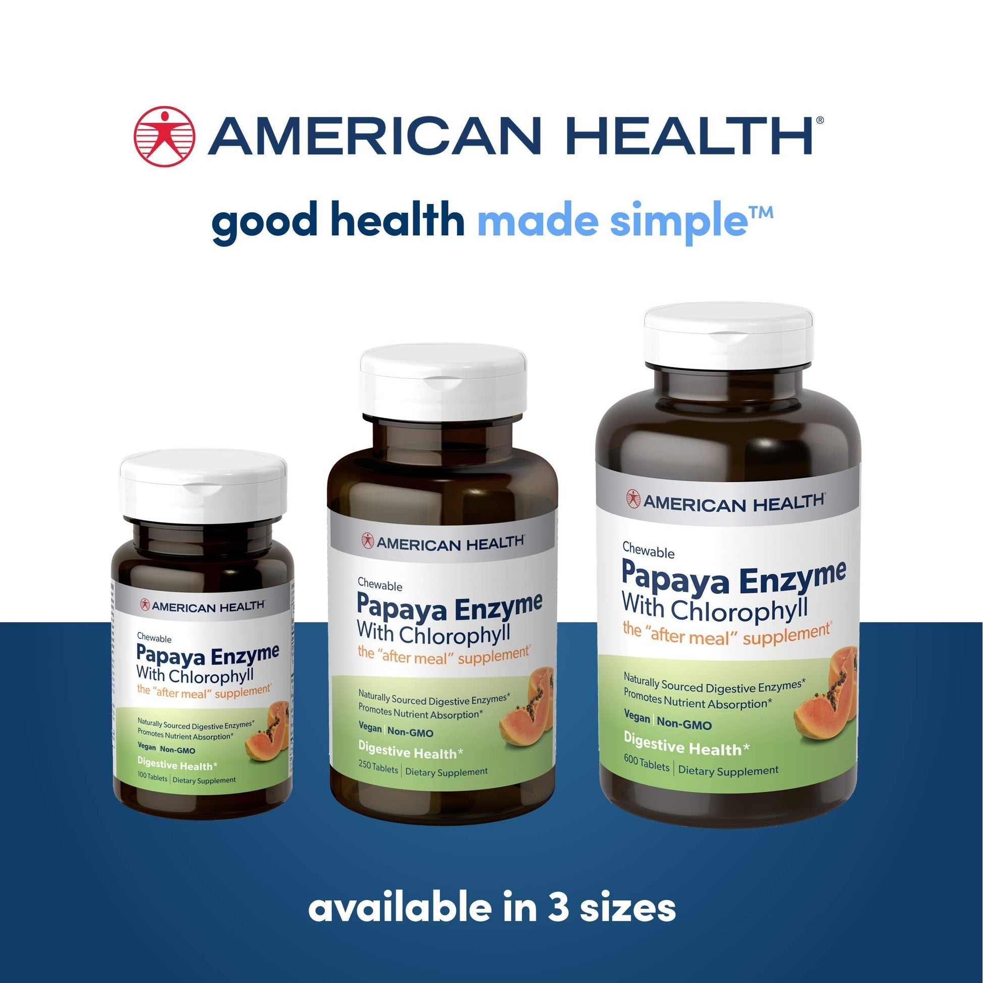 American Health Chewable Papaya Enzyme with Chlorophyll 600 Chwbls - PrimeBioHealth - canada supplements
