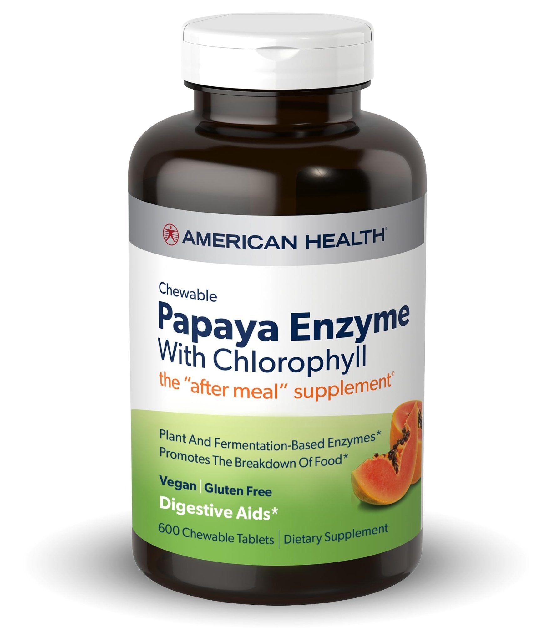 American Health Chewable Papaya Enzyme with Chlorophyll 600 Chwbls - PrimeBioHealth - canada supplements