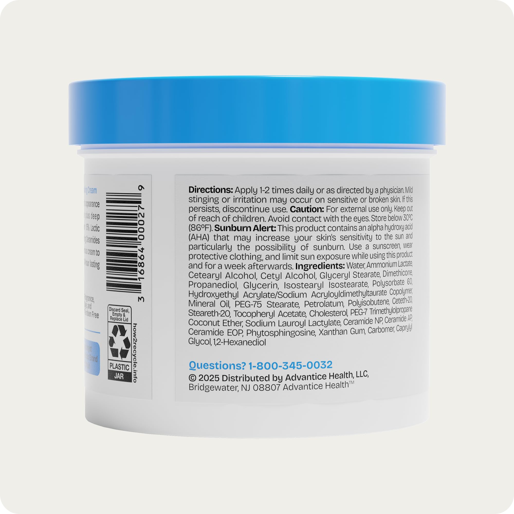 AmLactin Intensive Healing - Therapeutic Body Cream for Extremely Dry Skin - No-Scrub Exfoliator and Body Moisturizer Cream - PrimeBioHealth - canada supplements