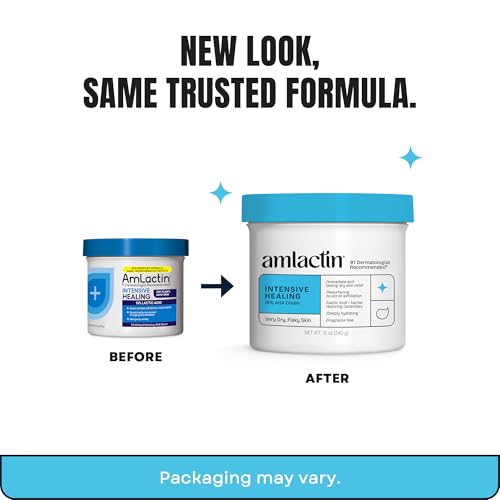AmLactin Intensive Healing - Therapeutic Body Cream for Extremely Dry Skin - No-Scrub Exfoliator and Body Moisturizer Cream - PrimeBioHealth - canada supplements