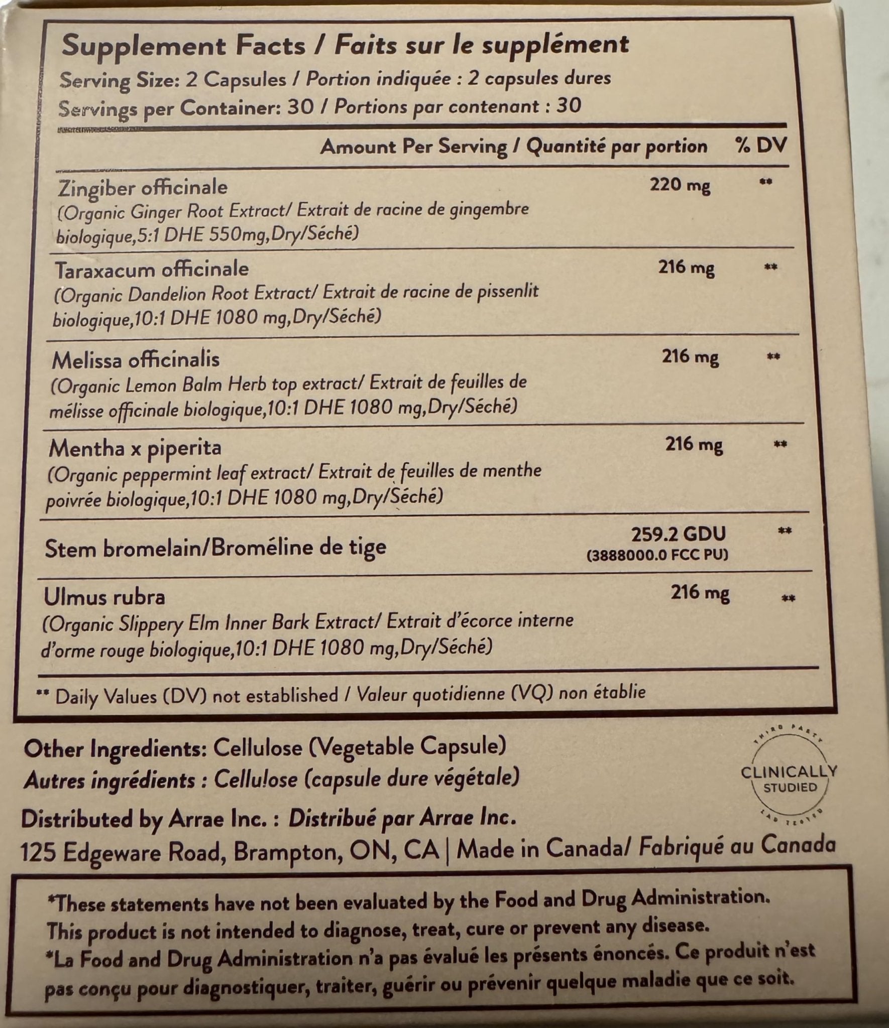 Arrae Fast-Acting Bloating Relief Digestive Enzymes, All Natural Bloat, Gas & Indigestion Relief Capsules, 60 Count - PrimeBioHealth - canada supplements