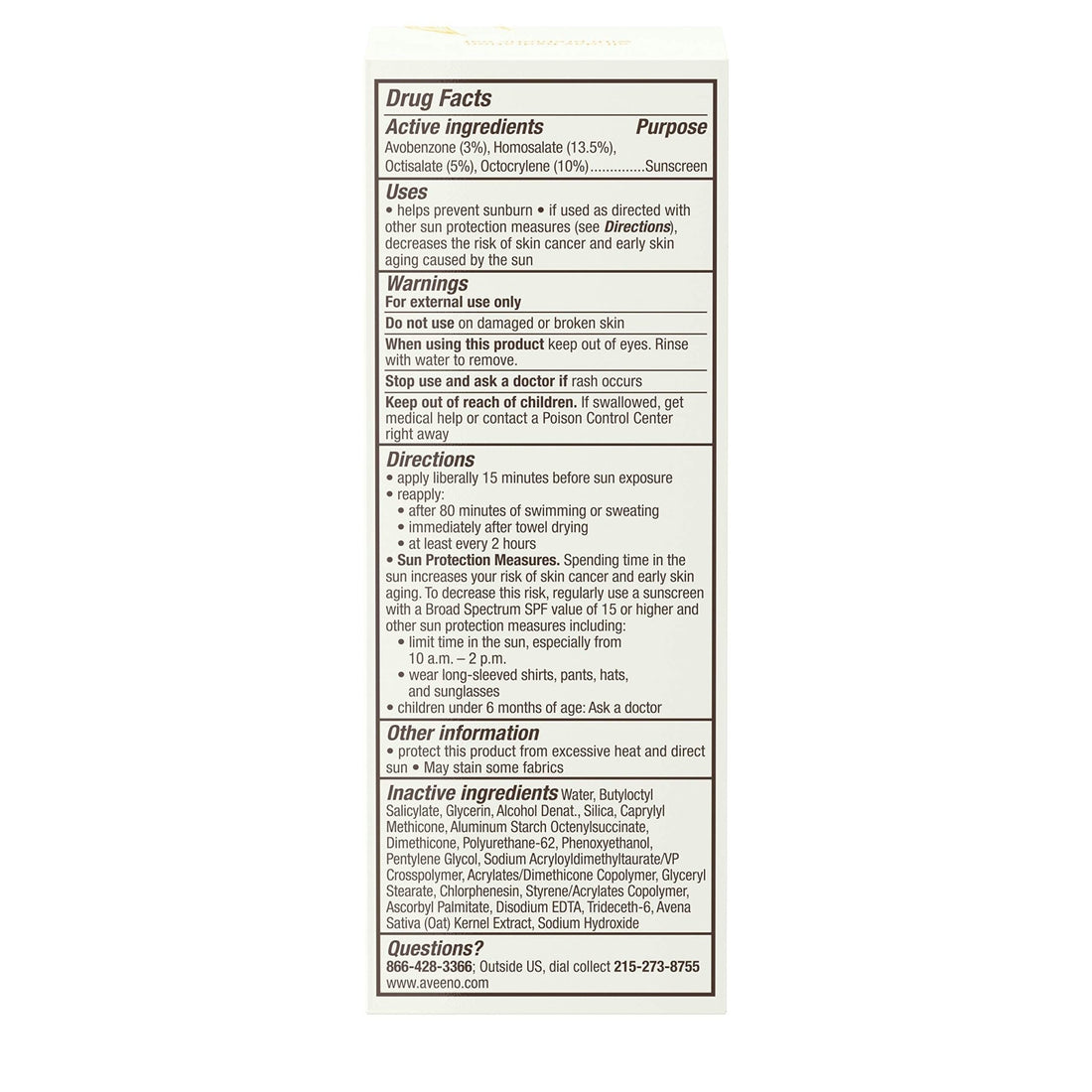 Aveeno Protect + Hydrate Face Sunscreen, SPF 60 Broad Spectrum, for Sensitive Skin, Travel Size, Water Resistant - PrimeBioHealth - canada supplements