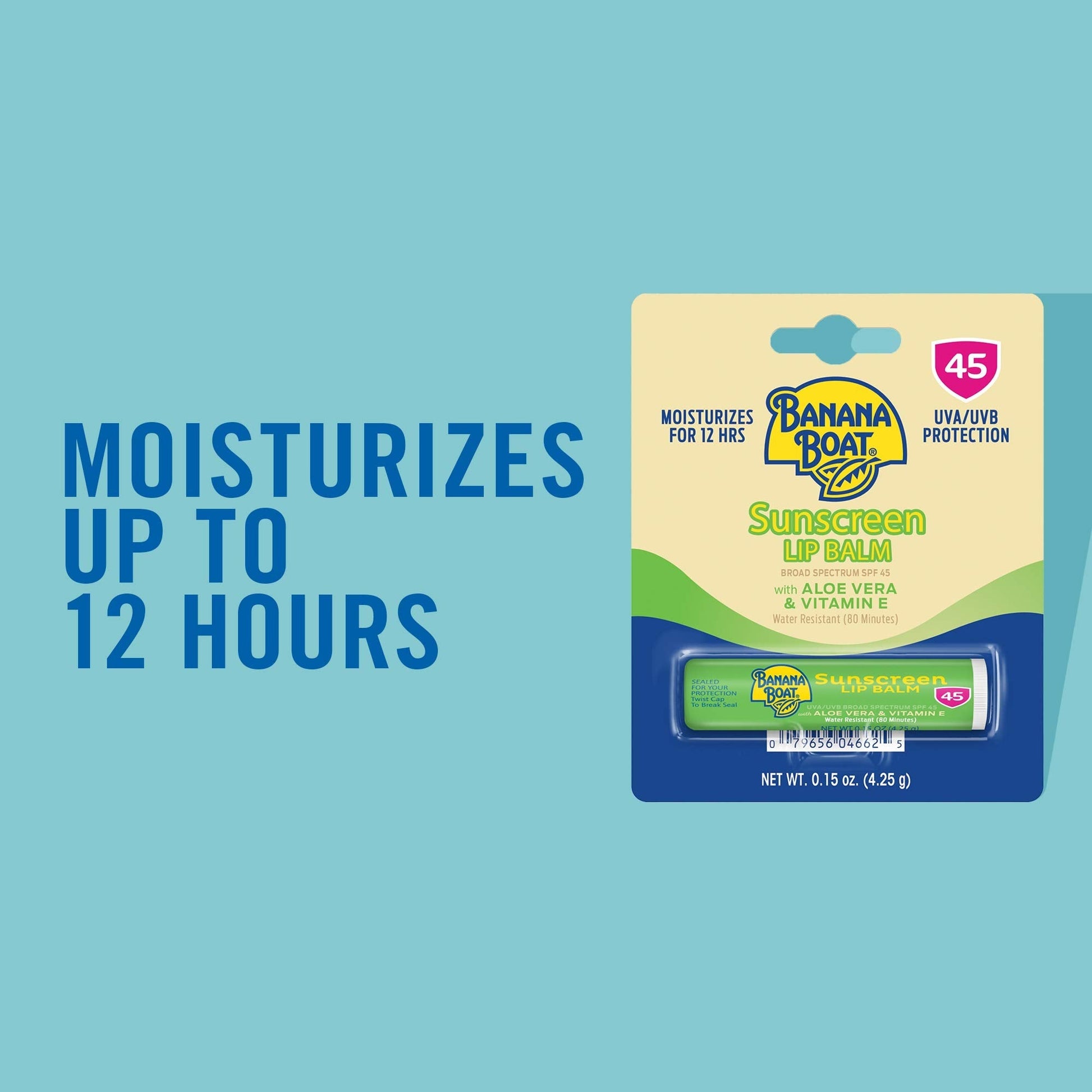 Banana Boat SPF Lip Balm with Aloe Vera & Vitamin E,0.15oz | Beach Essentials,Moisturizing Lip Sunscreen SPF 45 - PrimeBioHealth - canada supplements