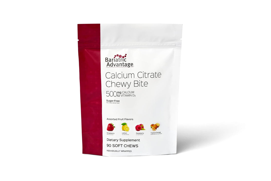 Bariatric Advantage Calcium Citrate Chewy Bites 500 mg - Highly Absorbable & Digestible - PrimeBioHealth - canada supplements
