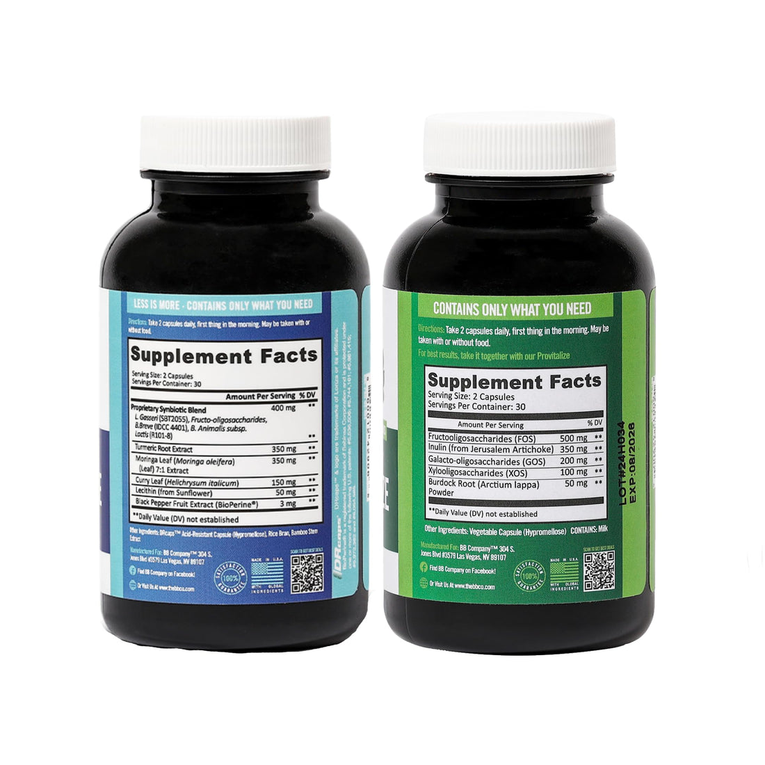 BB Company Slim Gut Bundle | Menopause Prebiotics and Probiotics for Women | Gut Vitamins for Digestive Health | Supports Joint Health - PrimeBioHealth - canada supplements