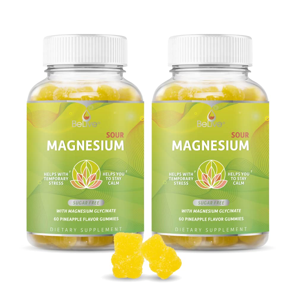 BeLive Magnesium Glycinate Gummies 200 mg - Sugar Free Supplement for Muscle Relaxation, Sleep Support, & Heart Health for Adults & Kids - PrimeBioHealth - canada supplements