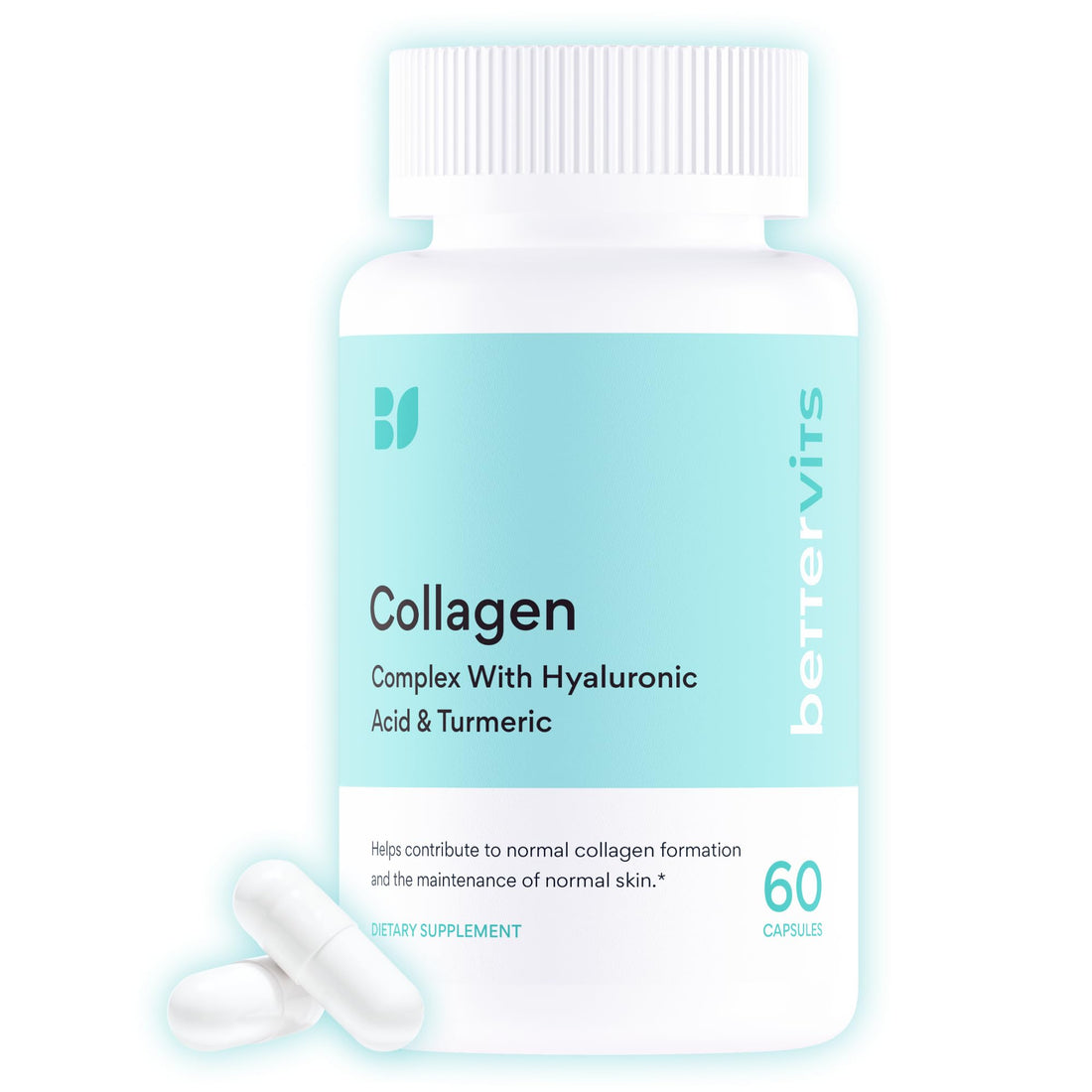 Bettervits Collagen Peptides Complex with Hyaluronic Acid & Turmeric | Hydrolyzed Marine Collagen Supplements for Women & Men | Collagen with Vitamin C - PrimeBioHealth - canada supplements