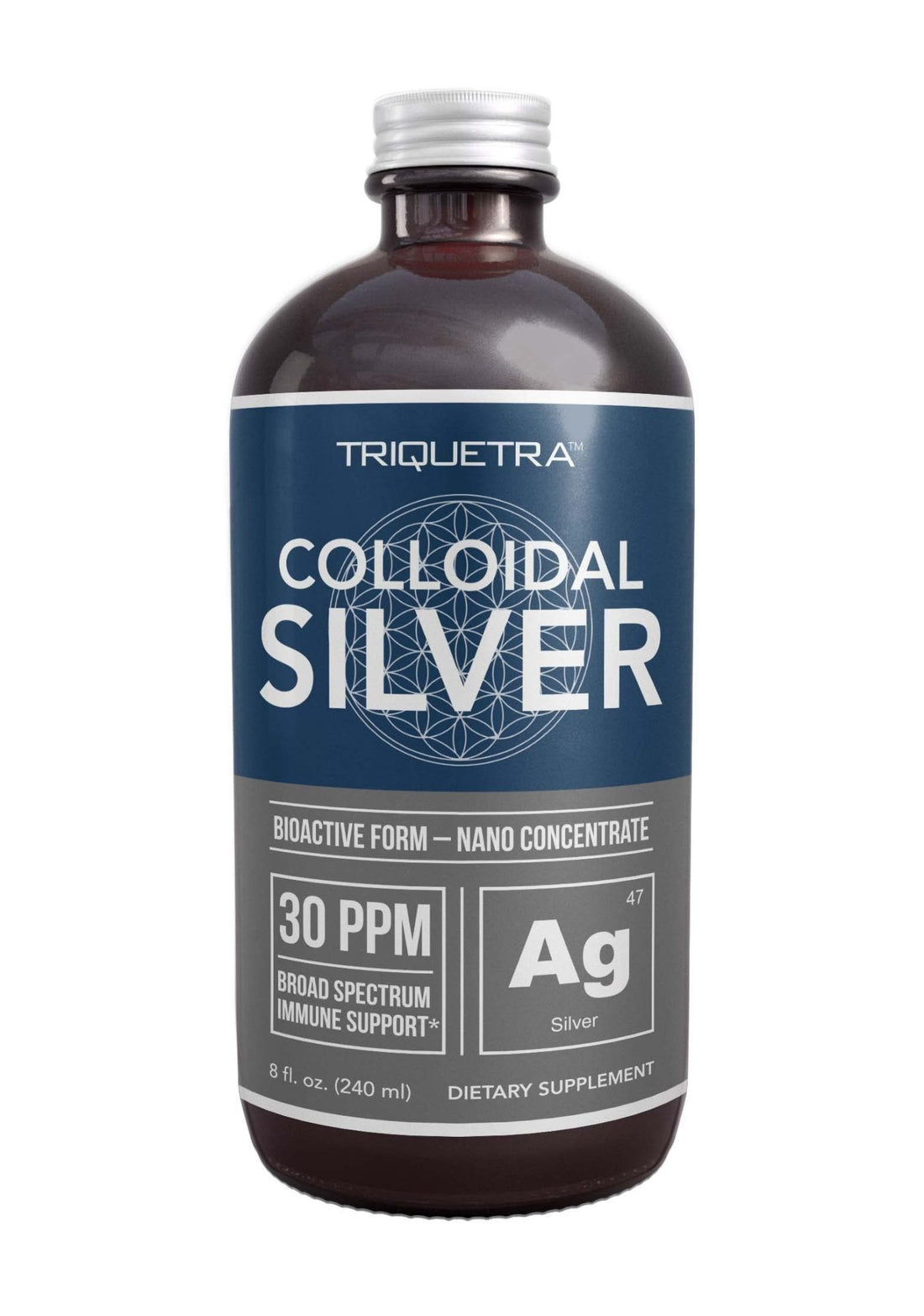 Bioactive Colloidal Silver - 8 oz, Glass Bottle, Vegan, Safe Doses with Highest Effectiveness - Nano Ions, 30 PPM - Immune Support (48 Servings) - PrimeBioHealth - canada supplements
