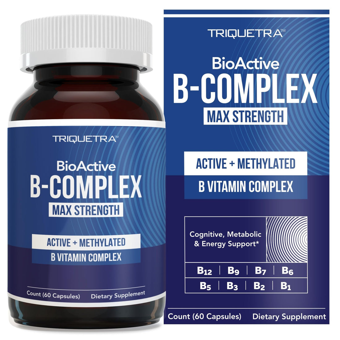 BioActive Vitamin B Complex - Blood Stream Ready, Methylated B Complex - Featuring Methylfolate, 3 BioActive Forms of B12, BenfoPure® B1 & Pantesin - PrimeBioHealth - canada supplements