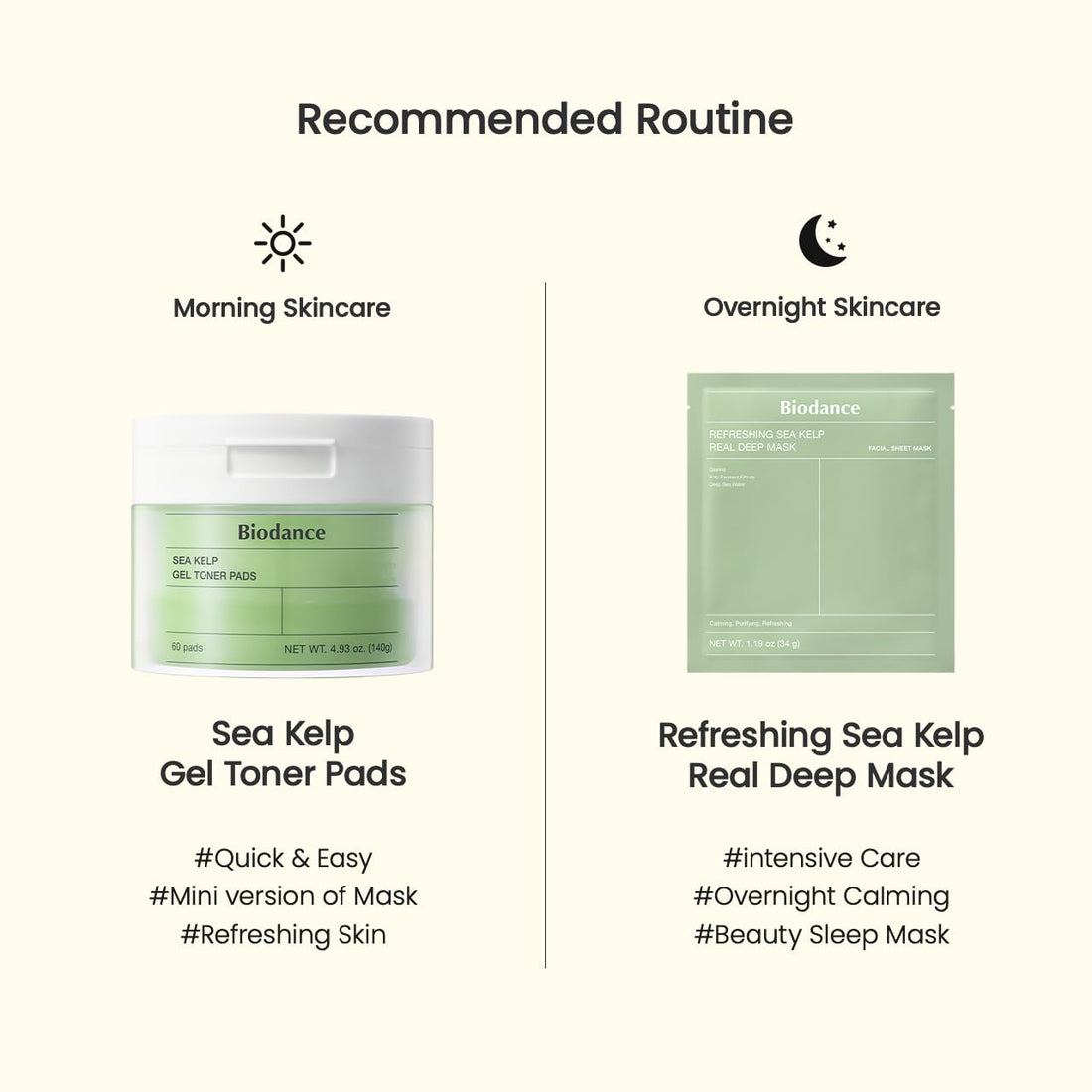Biodance Sea Kelp Gel Toner Pads, Calming Toner Pads for Sensitive Skin, Oil & Sebum Control, Refreshing Blemish Care - PrimeBioHealth - canada supplements