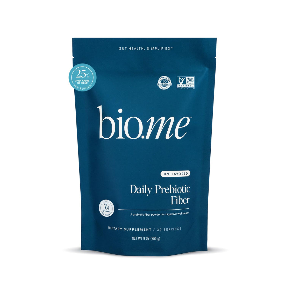 Bio.me Daily Prebiotic Fiber Powder Unflavored - 7g Per Serving - Soluble & Insoluble Fiber Supplement Powder for Women & Men - Digestive Health & Gut Health - PrimeBioHealth - canada supplements