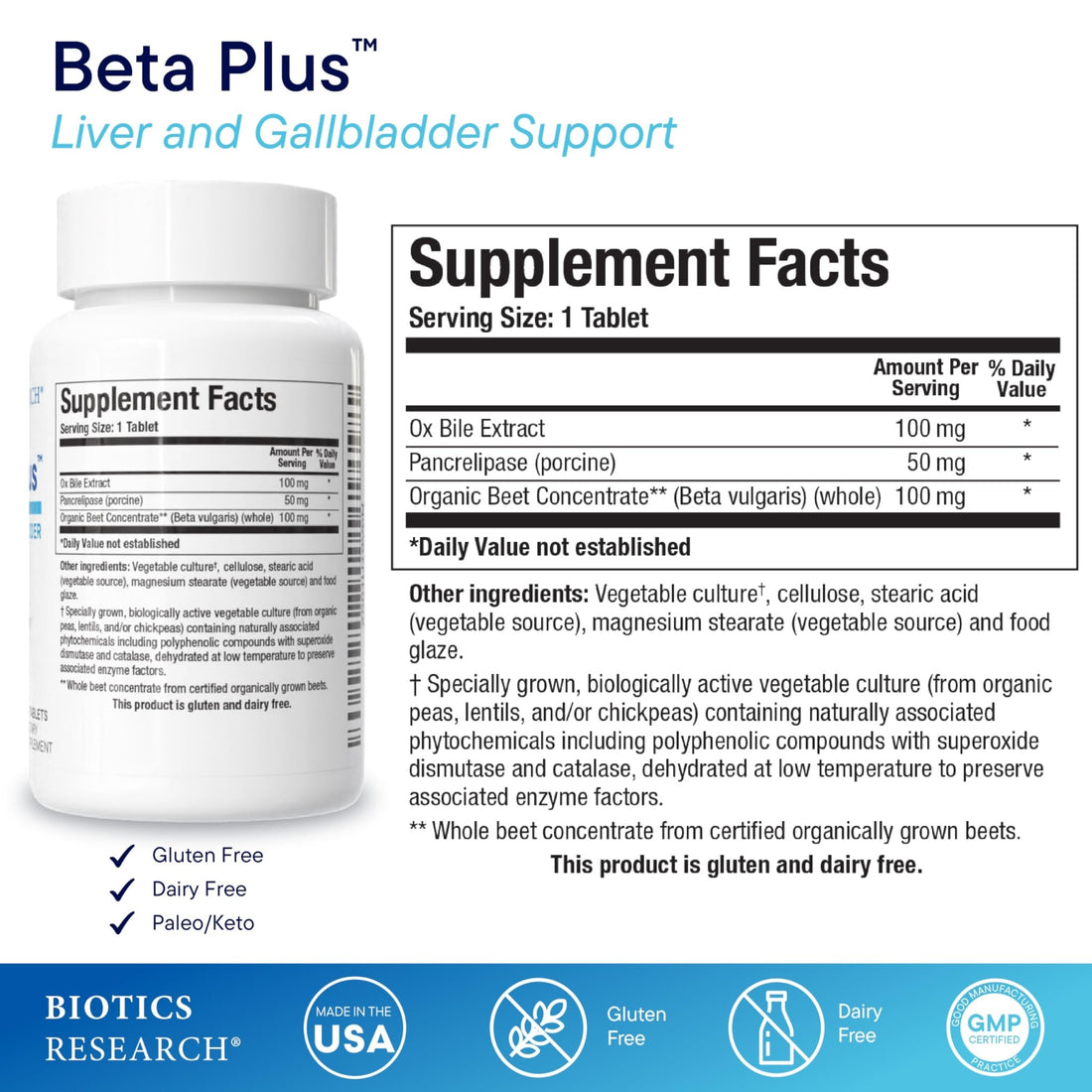 Biotics Research Beta-Plus™ Nutritional Ox Bile Salts Digestive Enzymes Supplement for Bile Production for No Gallbladder-Supports Overall Liver Function, - PrimeBioHealth - canada supplements