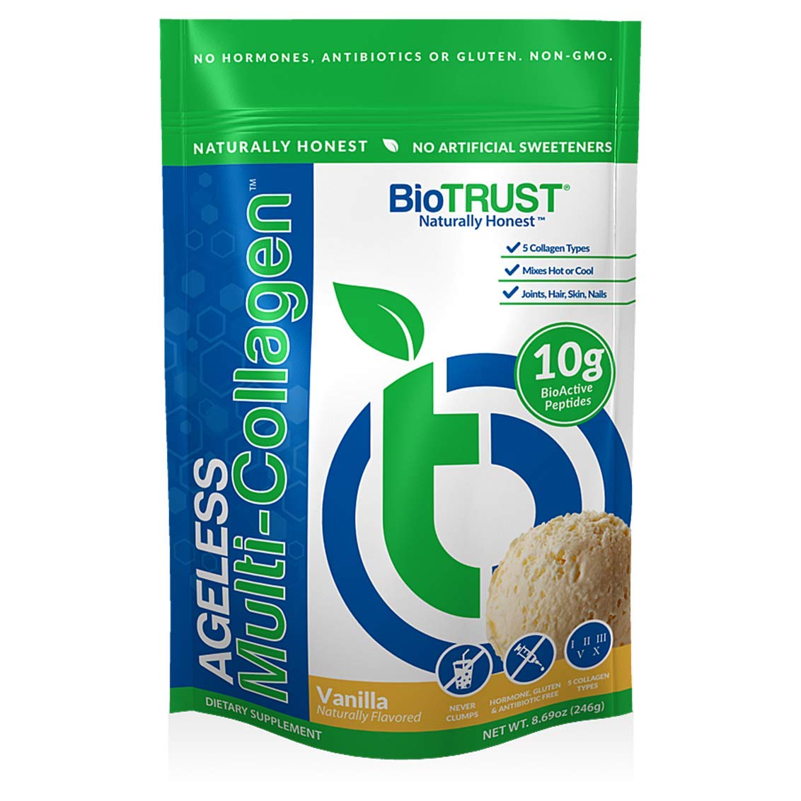 BioTrust Ageless Multi Collagen 5-in-1 Protein Powder (Vanilla) BlenderBottle Bundle - PrimeBioHealth - canada supplements